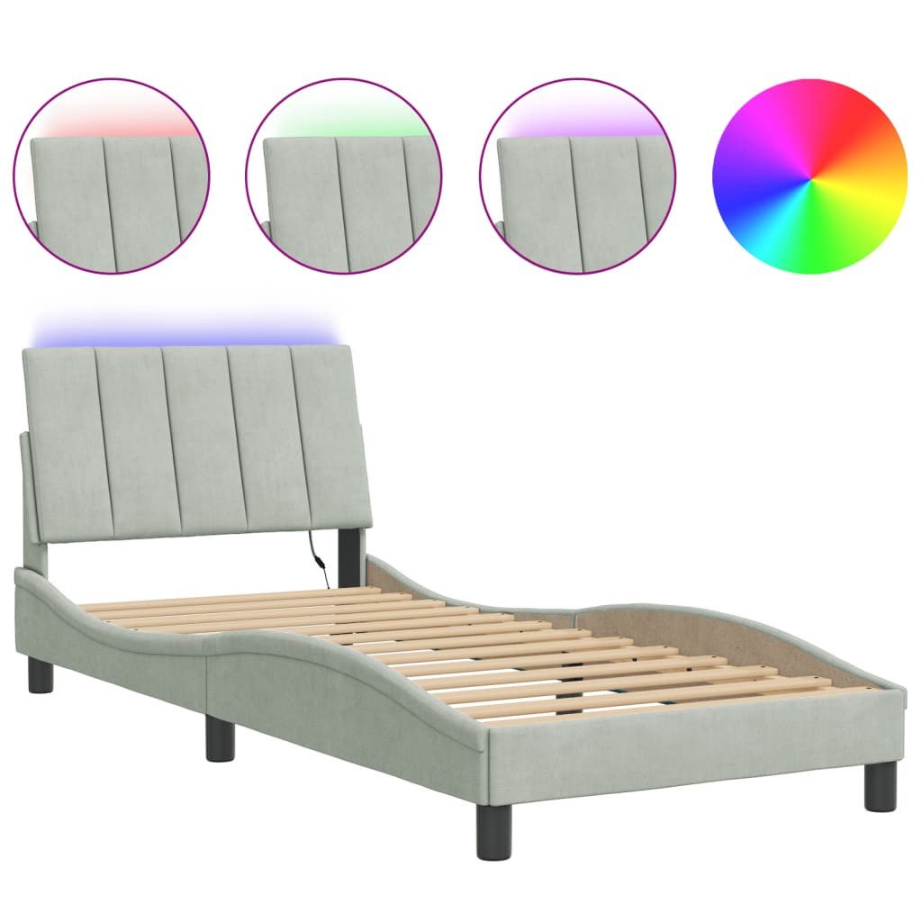 vidaXL Bett Bettgestell mit LED ohne günstig online kaufen
