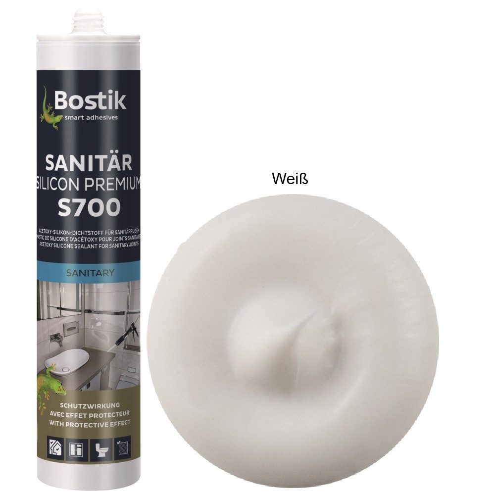 BOSTIK Dichtstoff Bostik S700 Sanitärsilicon Premium 300ml Kartusche Fugen günstig online kaufen