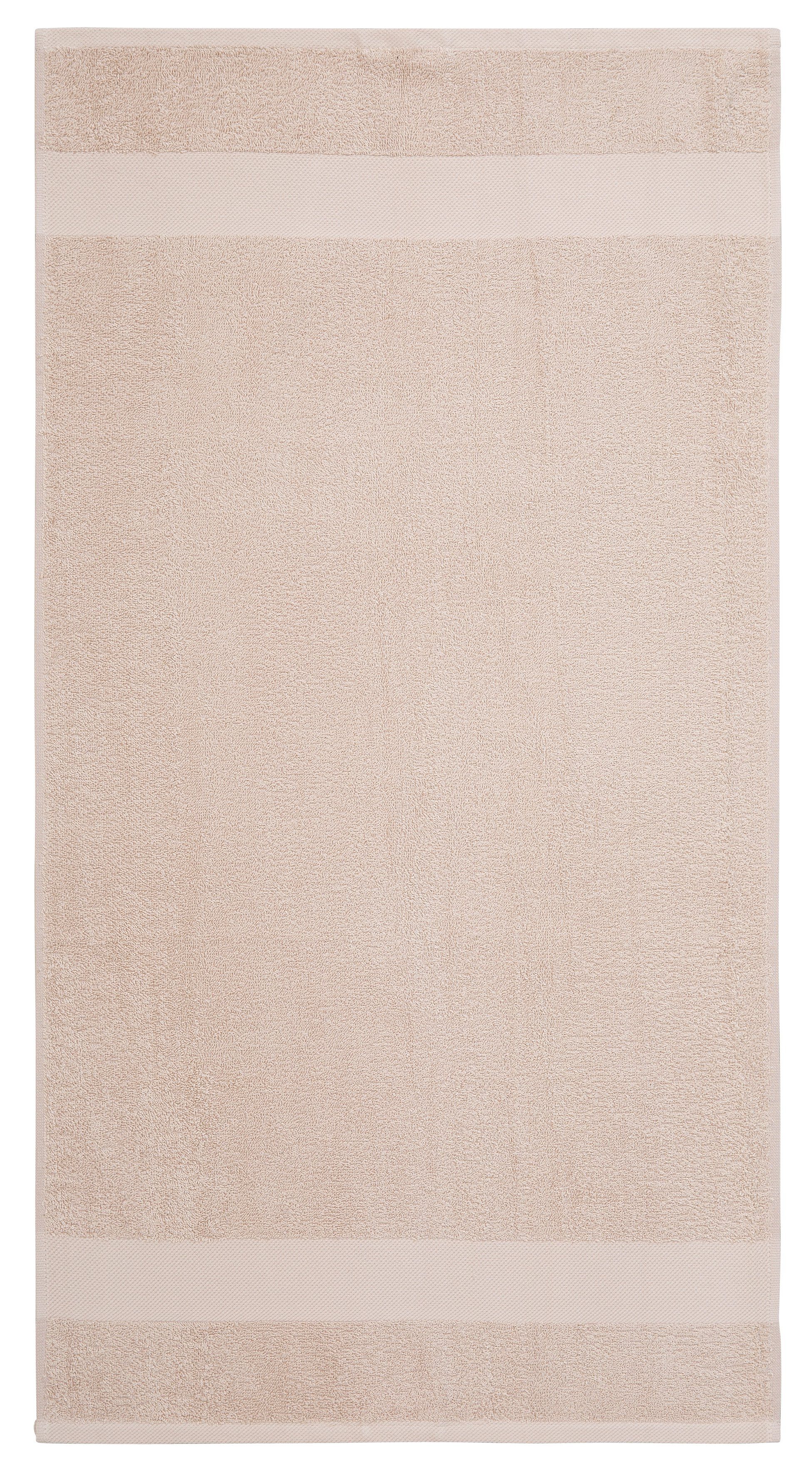 my home Handtuch Set Melli, 2 Duschtücher 70x140, 4 Handtücher 50x100, 4 Gästetücher 30x50, Walkfrottee (Set, 10-St), Handtuchset in dezenten Farben mit Bordüre, 100% Baumwoll-Handtücher. Reduzierter Preis € 34,58. Unverbindliche Preisempfehlung € 64,99