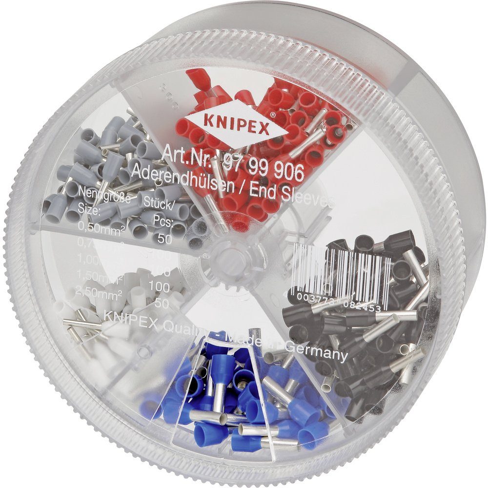 Knipex Aderendhülsen Knipex 97 99 906 Aderendhülsen-Sortiment 0.5 mm², 0.75 mm², 1 mm², 1.5, 97 99 906