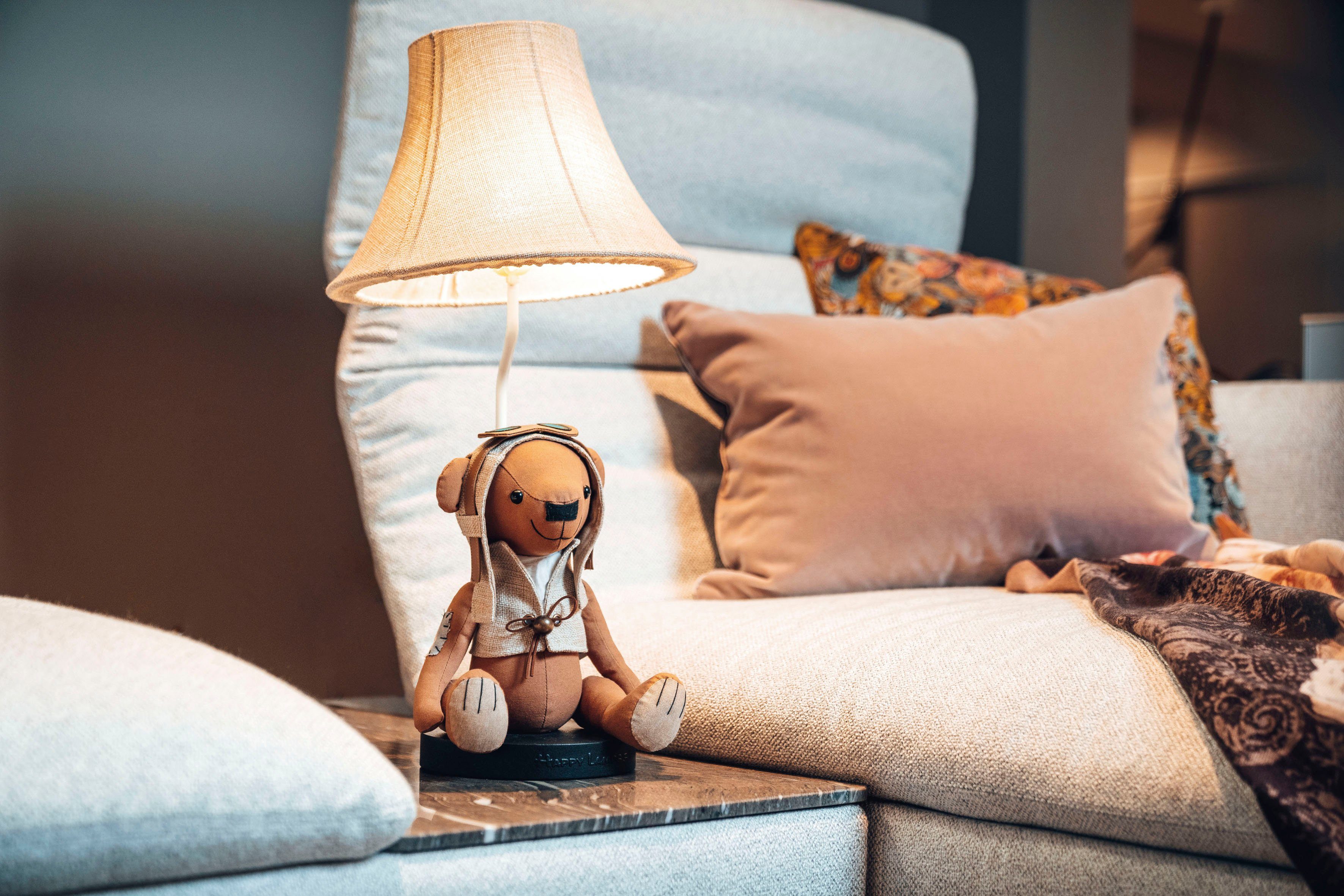 Happy Lamps for smiling eyes LED Tischleuchte Charles der Bär, LED fest integriert, Neutralweiß, Hochwertig, Einzigartig, Tiermotiv