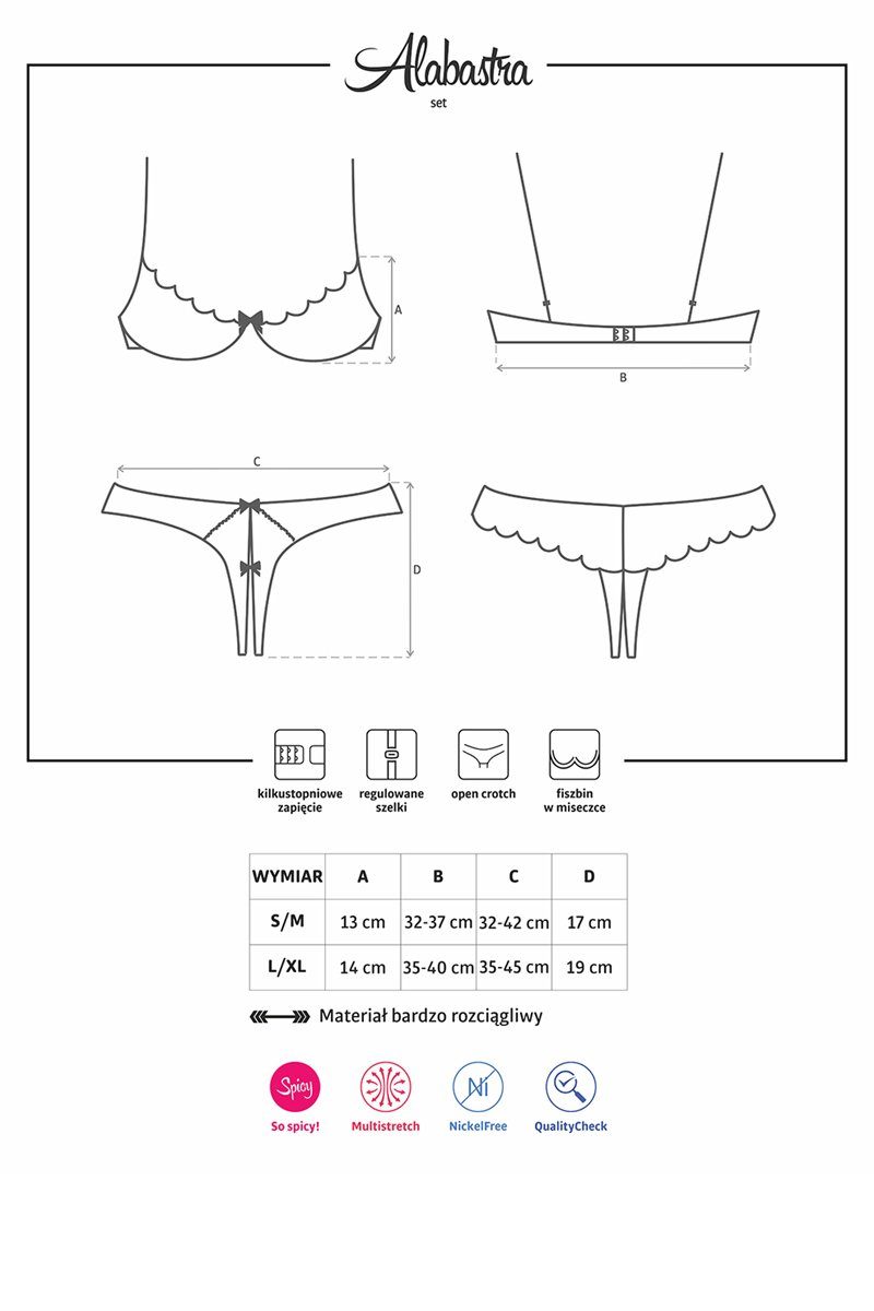 Obsessive Set: Bügel-BH Alabastra Set (Set)