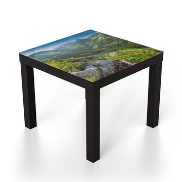 DEQORI Couchtisch 'Blick über Hohe Tatra', Glas Beistelltisch Glastisch modern