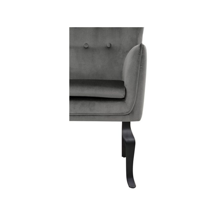 loft24 Sessel Hugo Bezug in Samtoptik mit Knopfheftung Sitzhöhe 49 cm