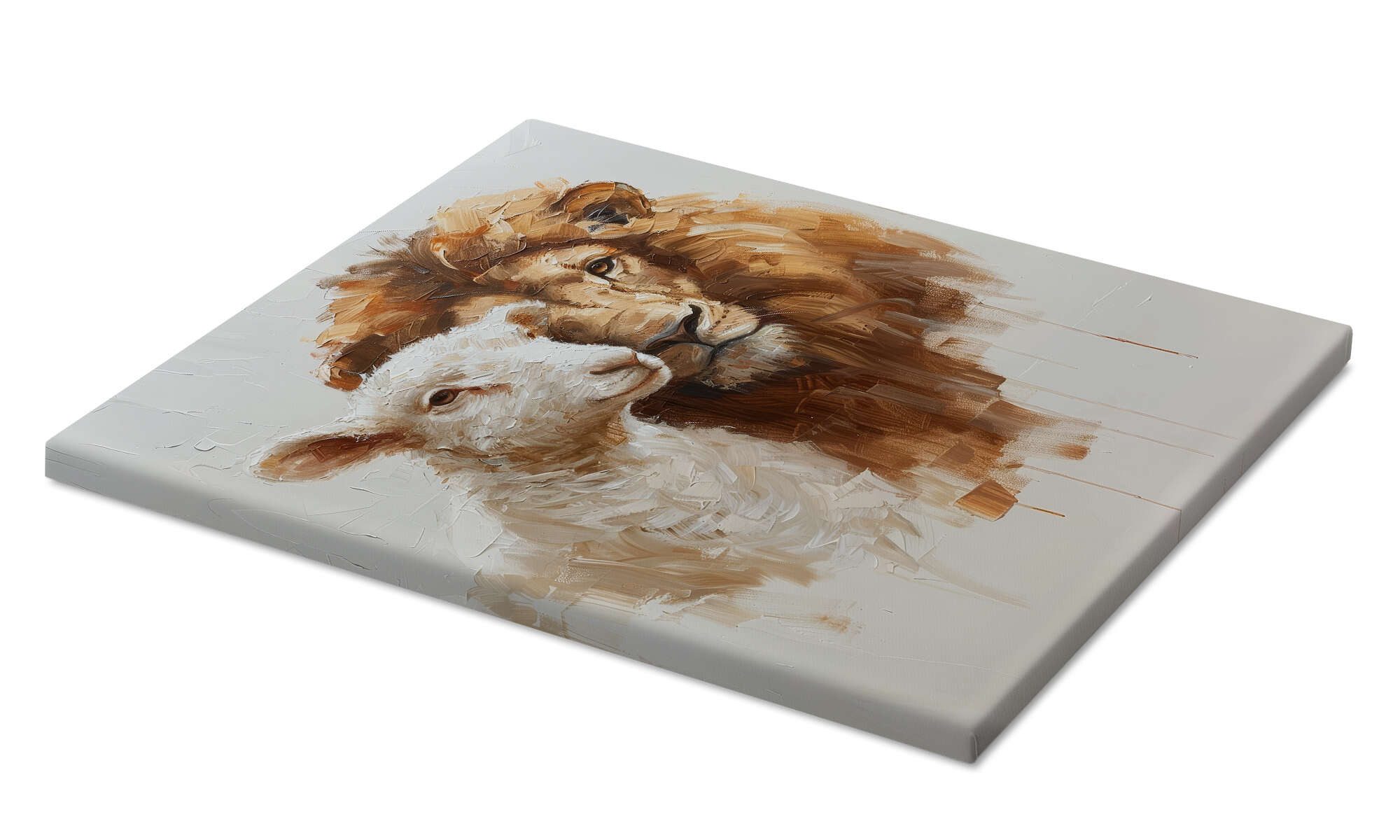 Posterlounge Wandbild Löwe und Lamm, DejaReve, erhältlich als Poster, Leinw günstig online kaufen