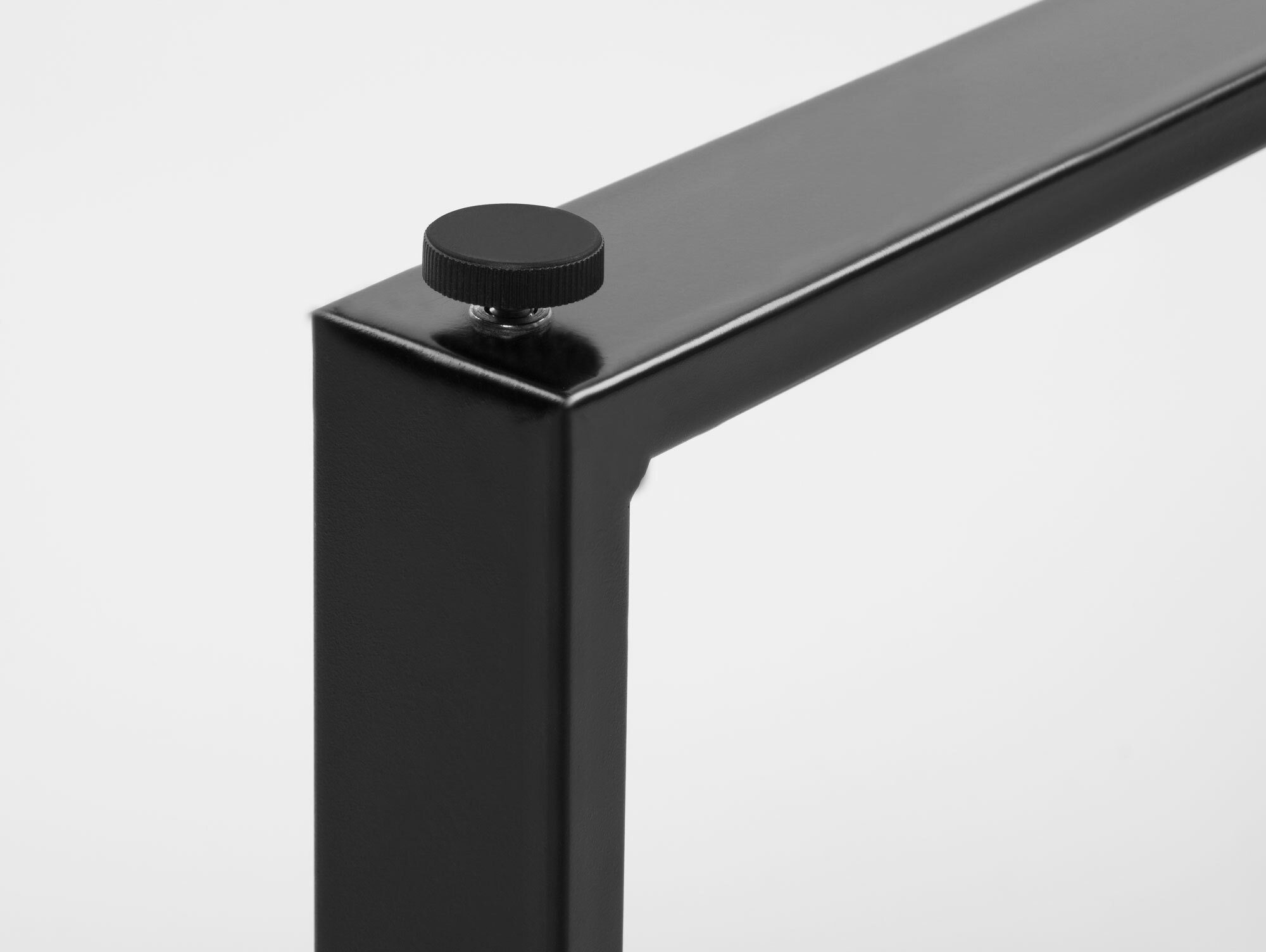 Stahl, Paar Gestelle schwarz Esstische, Tischgestell, 1 für Material Moebel-Eins