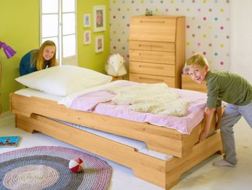 BioKinder - Das gesunde Kinderzimmer Stapelbett Kai, 90x200 cm Gästebett mit Lattenrost