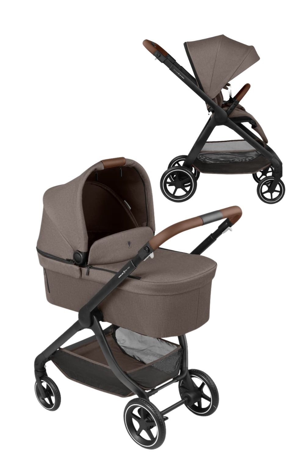 ABC Design Kombi-Kinderwagen City Life Kinderwagen Set mit Tragewanne / 2in1 Kombikinderwagen, ab Geburt bis 4 Jahre; großer Einkaufskorb; Spiel- und Schutzbügel