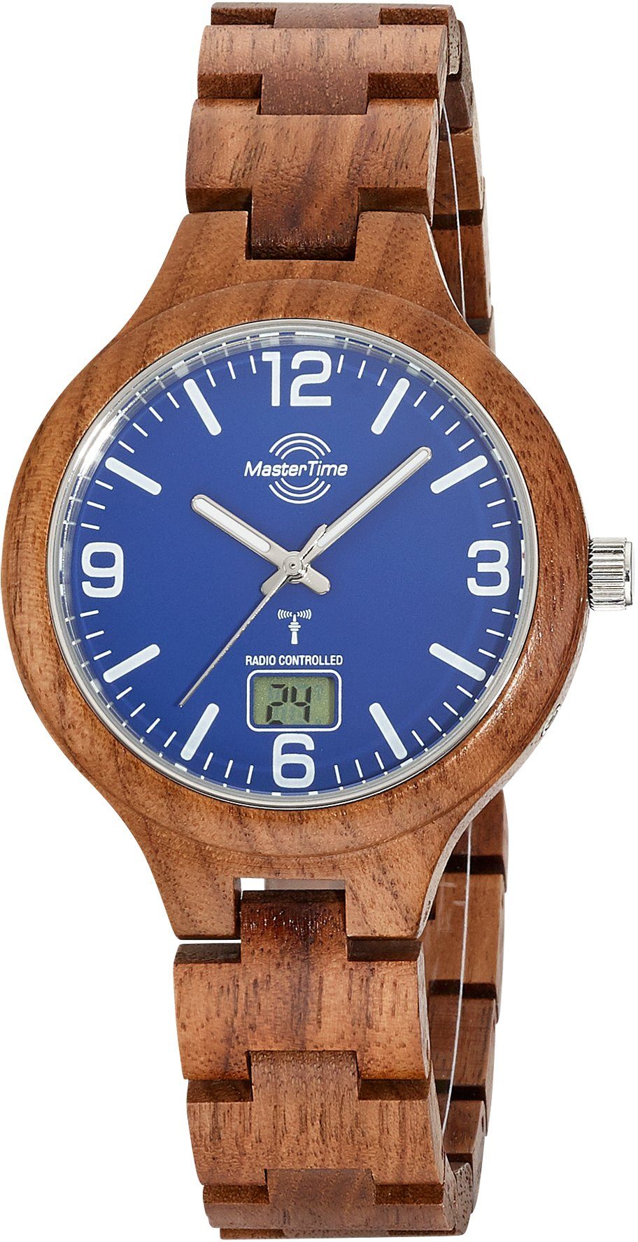 MTGW-10747-31W, Specialist ca. aus Gehäuse Funkuhr 43 mm MASTER Holz, Wood, TIME Gehäuse-Ø