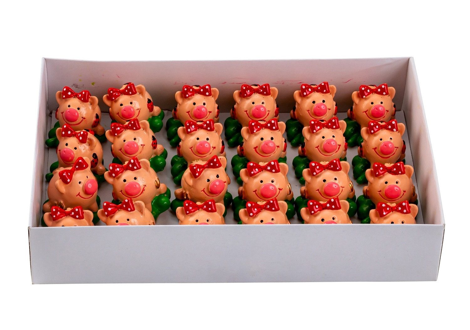 Geschenkestadl Dekofigur 24 Stück Mini Glücksschweinchen Glücksschwein Glücksbringer Figuren (24 St)