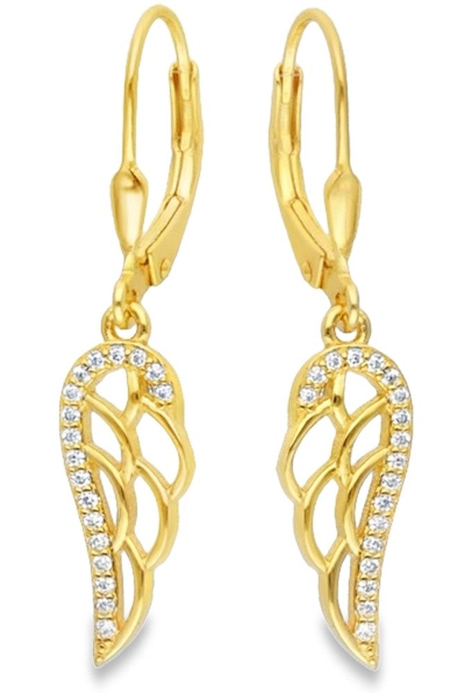 Limana Paar Ohrhänger hängende Ohrringe 925 Silber 18k vergoldet Engel-Flüg günstig online kaufen