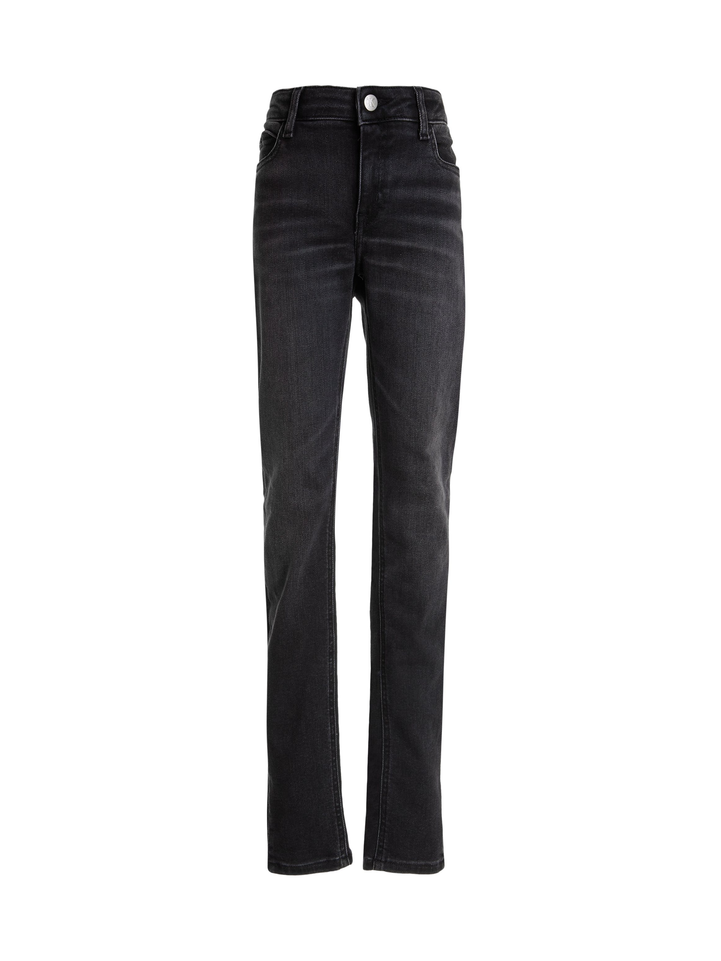Calvin Klein Jeans Skinny-fit-Jeans SKINNY MR SLIT OPTIC BLACK im 5-Poket-Style | Stretchjeans