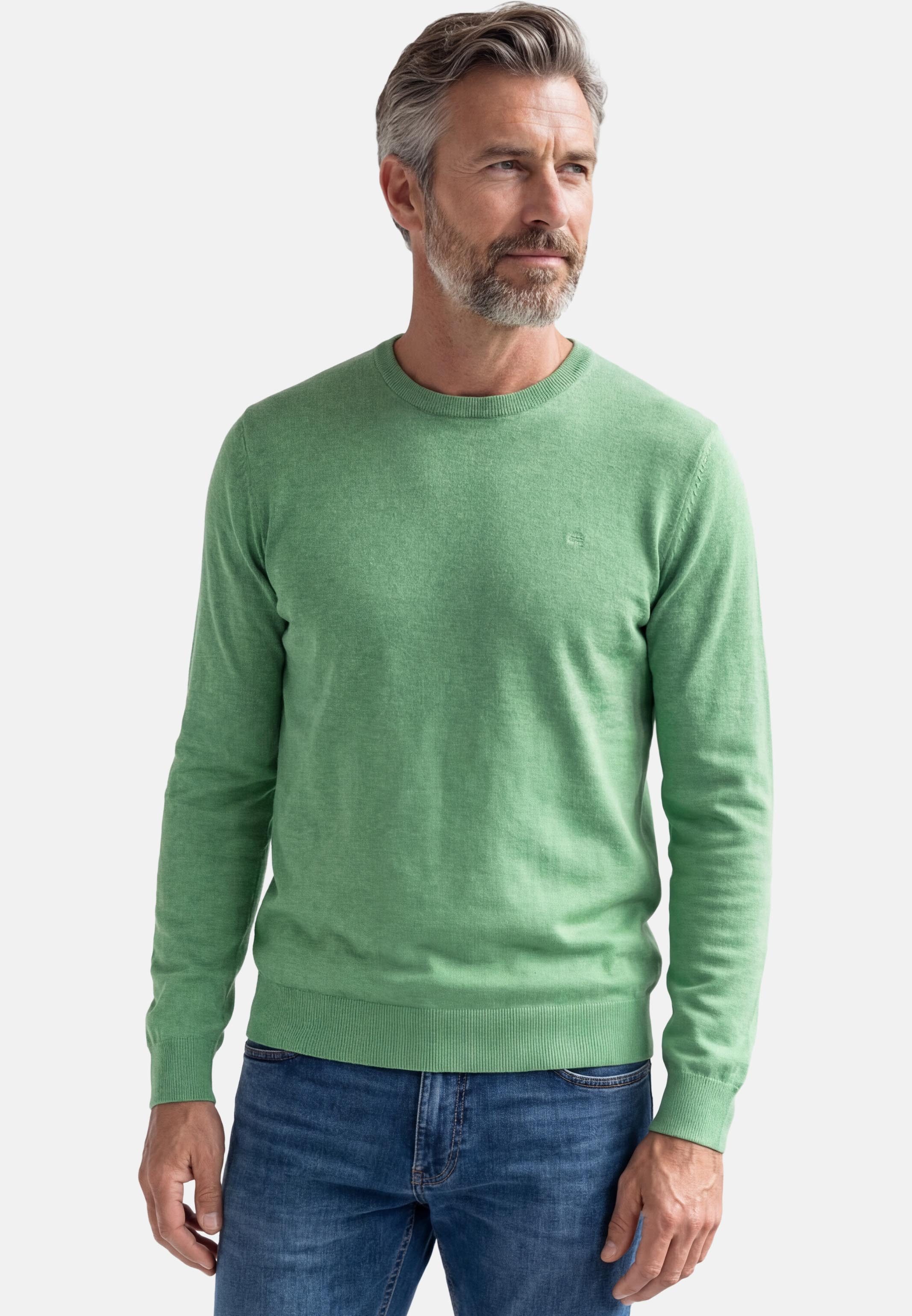 Redmond Rundhalspullover Basic (1-tlg) Pullover - Baumwolle - Atmungsaktiv - Weicher Feinstrick