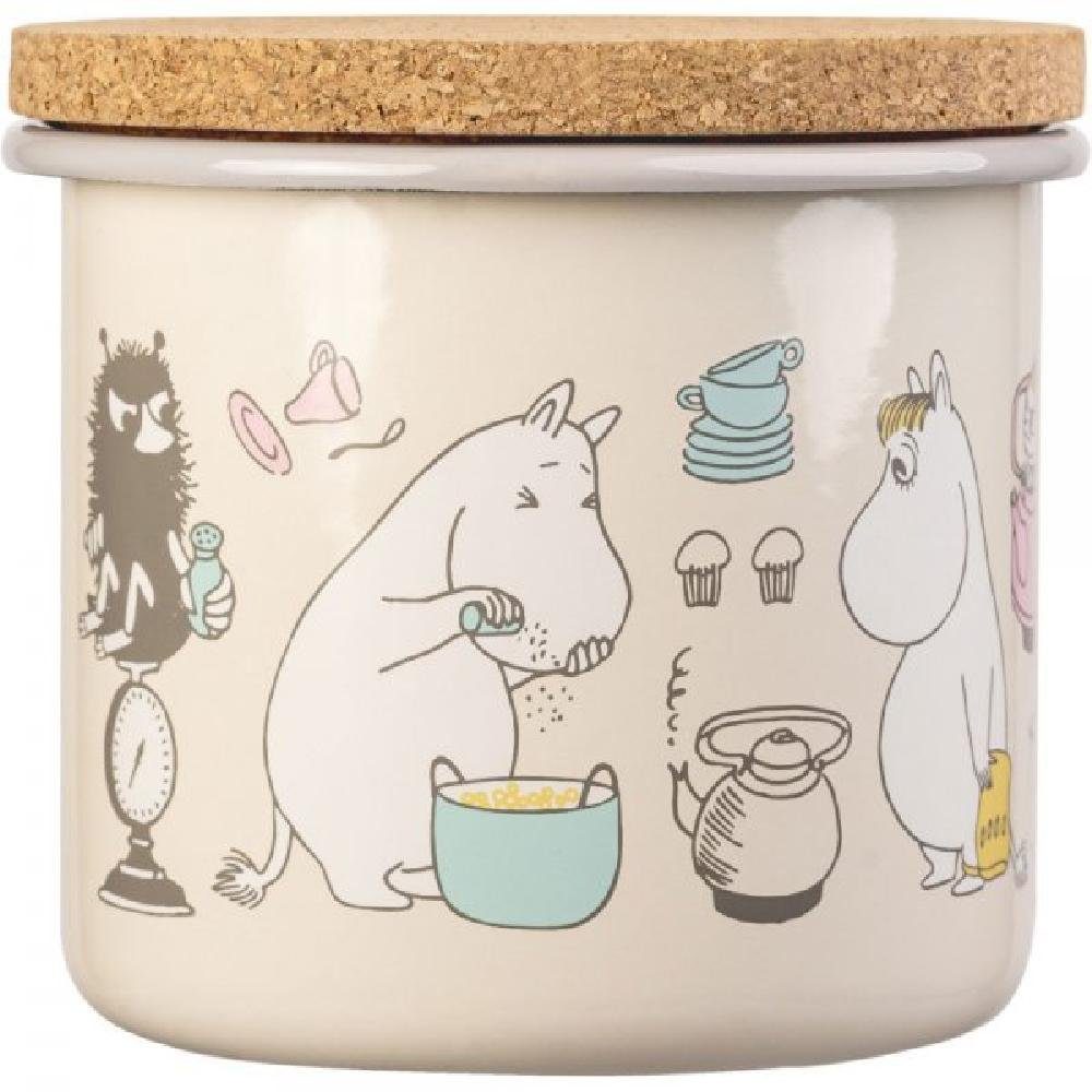 Vorratsdose Aufbewahrungsglas mit Korkdeckel Moomin Bon Appétit (1,3 L)