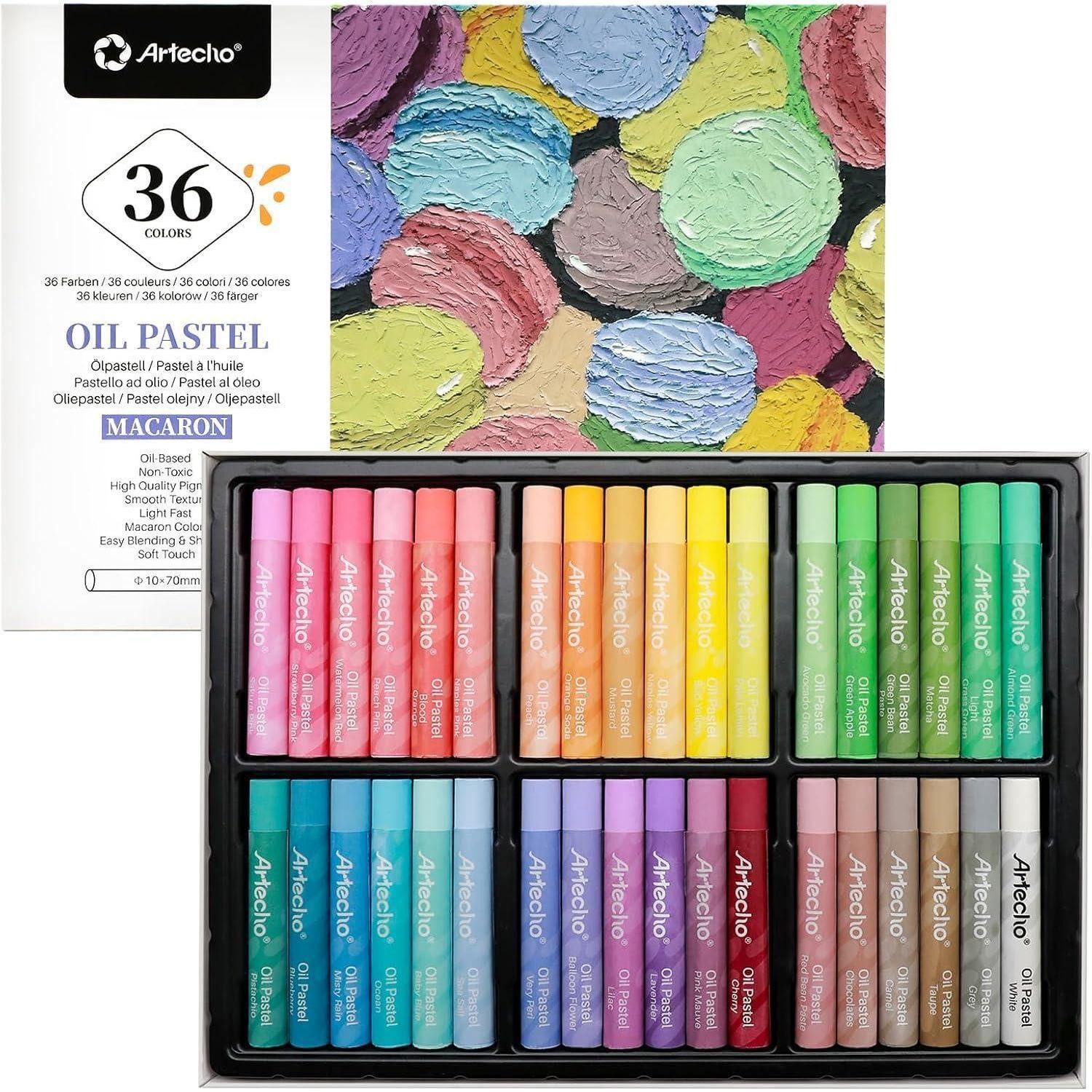 LuxusKollektion Wachsmalstift Ölpastell Satz Farben 36 Macaron