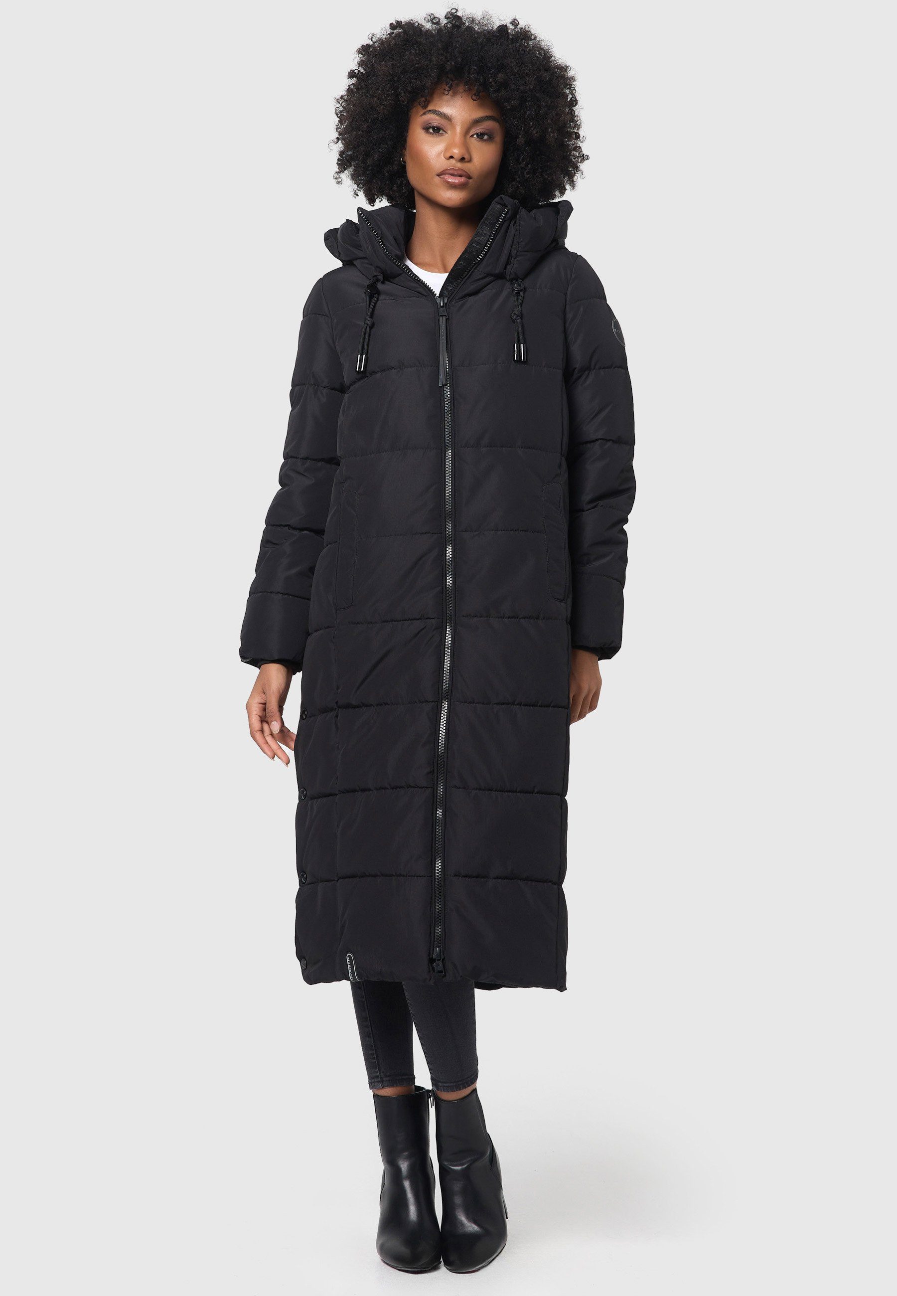 Marikoo Winterjacke Nadeshikoo XIV extra langer Winter Mantel gesteppt