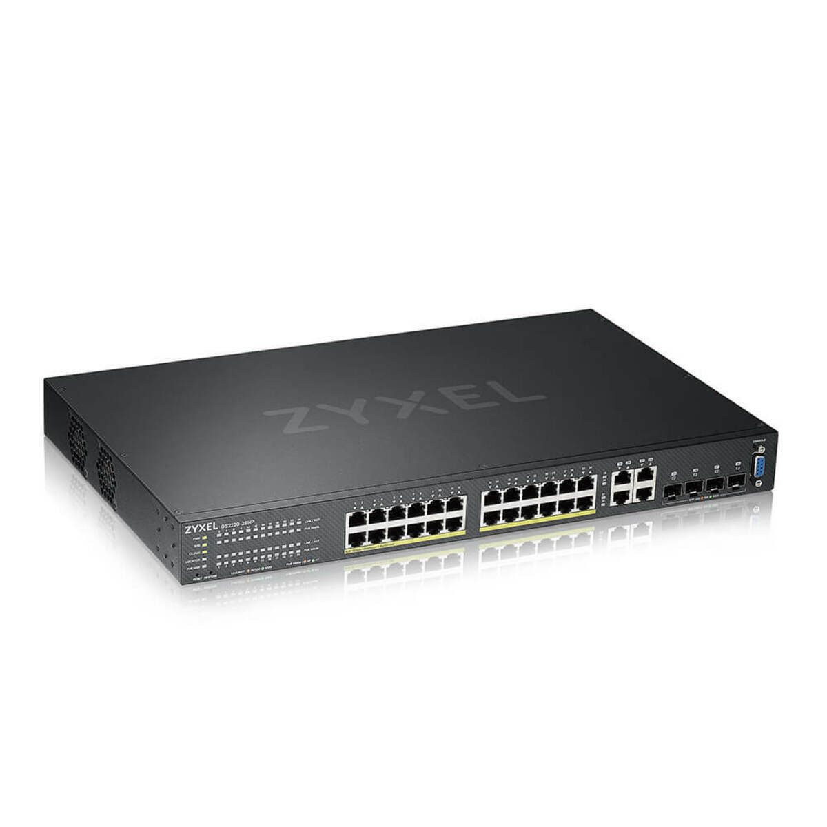 Serverschrank Zyxel 28-Ports GS2220 managed PoE+ Switch