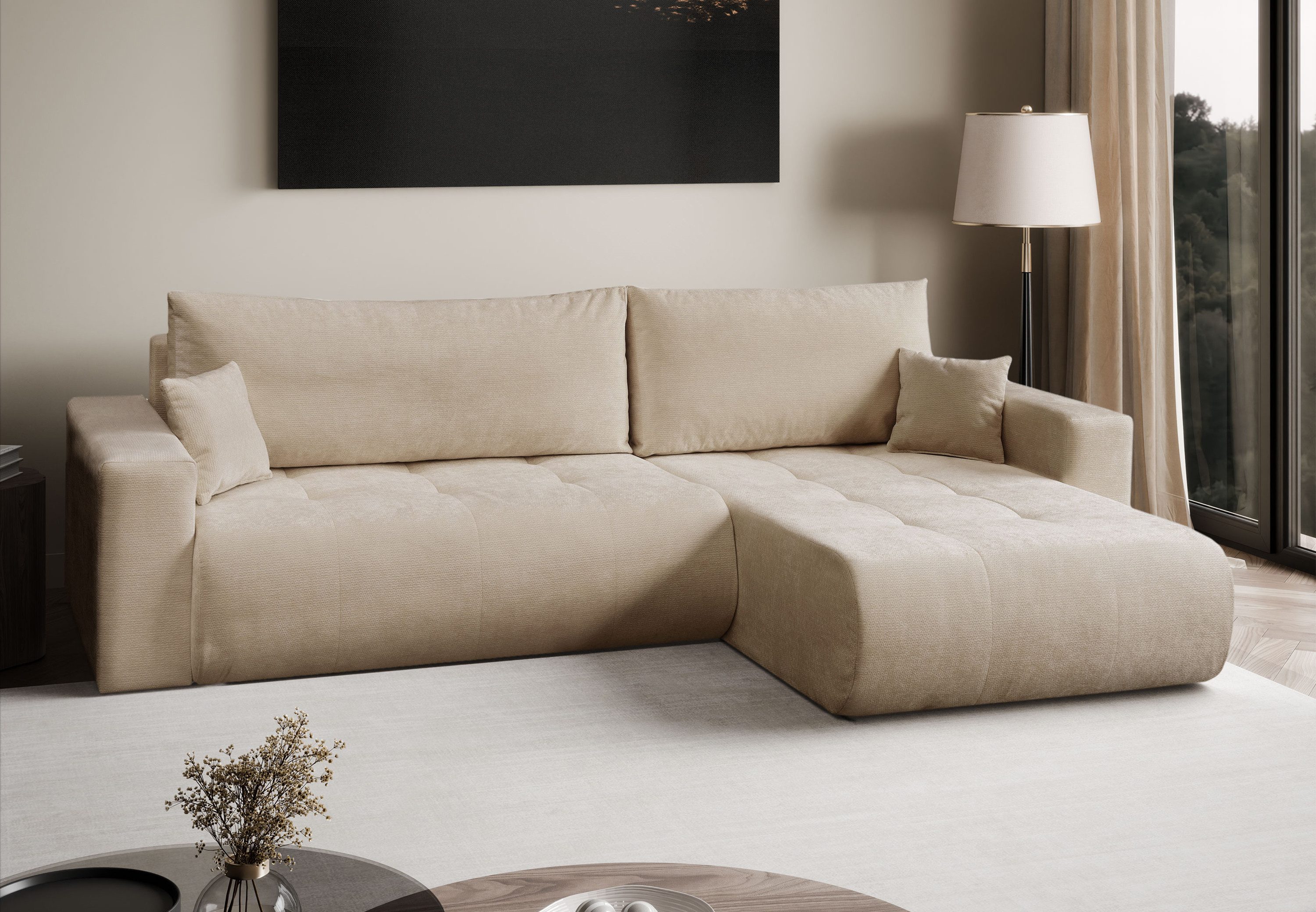 Lookway Ecksofa CLOUD II XL mit Schlaffunktion und Bettkasten, 280x152x86