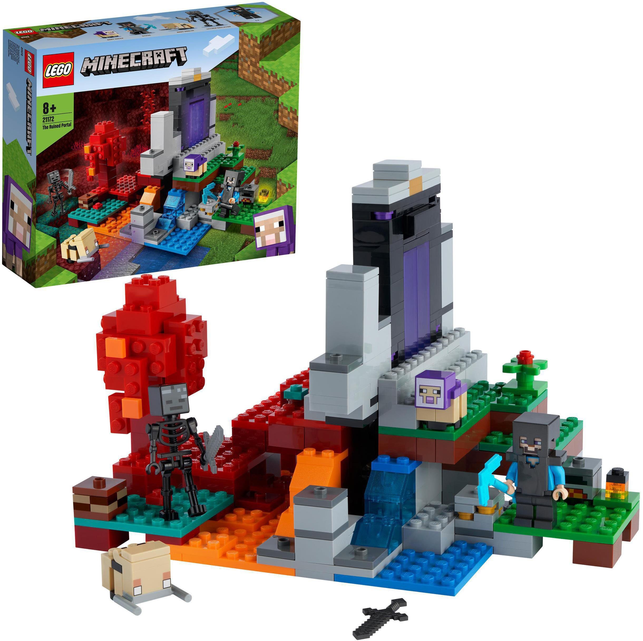 LEGO® Konstruktionsspielsteine Das zerstörte Portal (21172), LEGO® Minecraft™, (316 St), Made in Europe | Spielbausteine