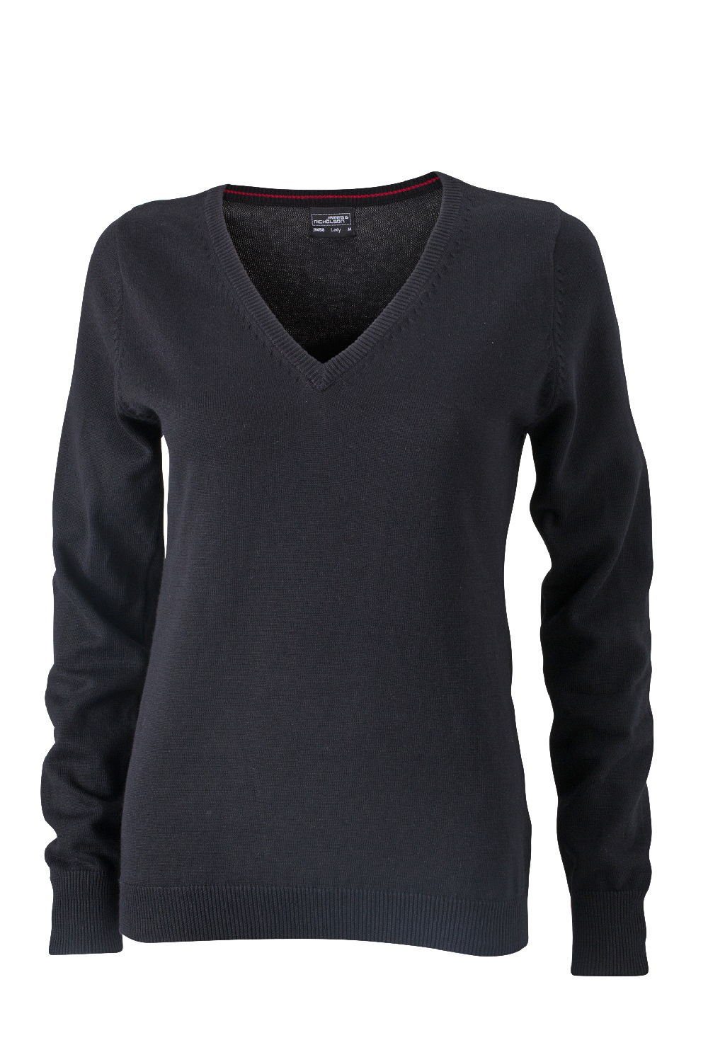 James & Nicholson Strickpullover JN 658 Damen V-Neck Pullover Leichte Strickqualität