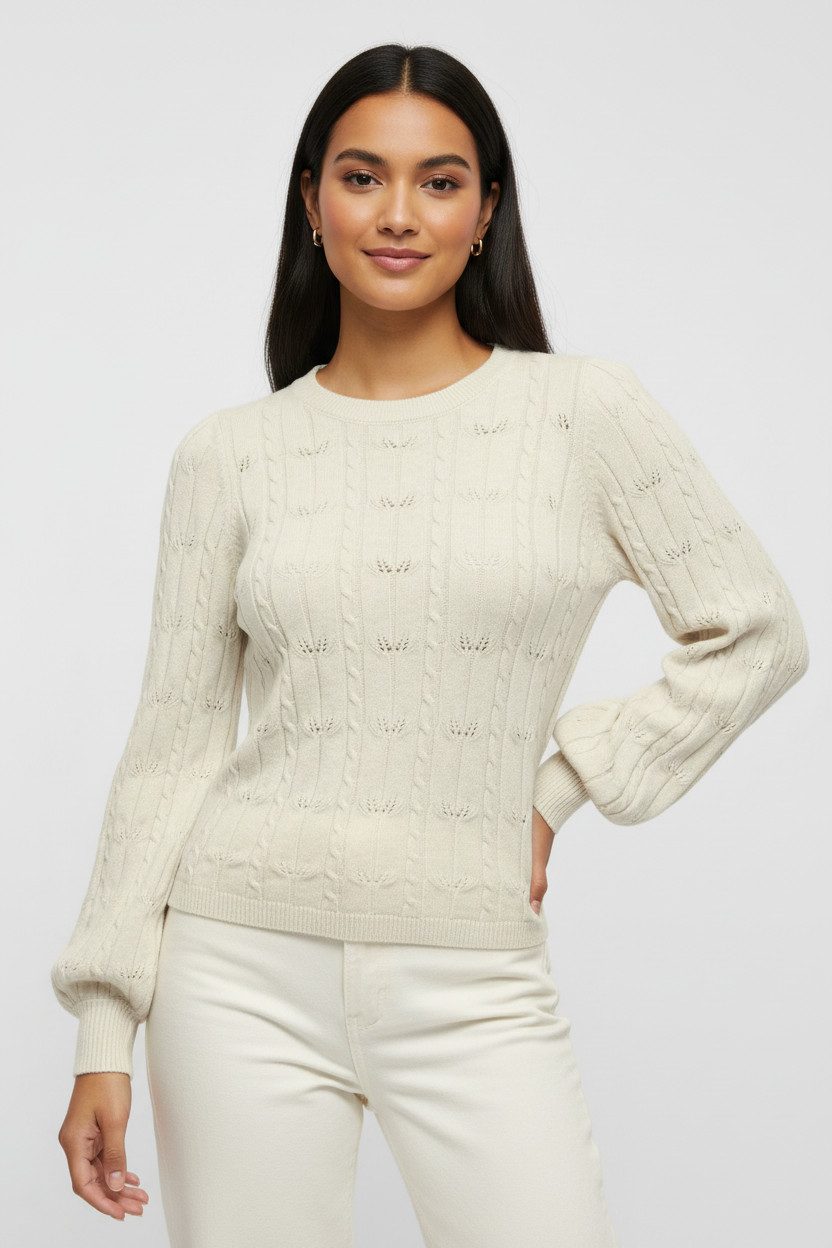 ONLY Strickpullover ONLKATIA LS STRUCTURE O-NECK PULL CC KNT günstig online kaufen