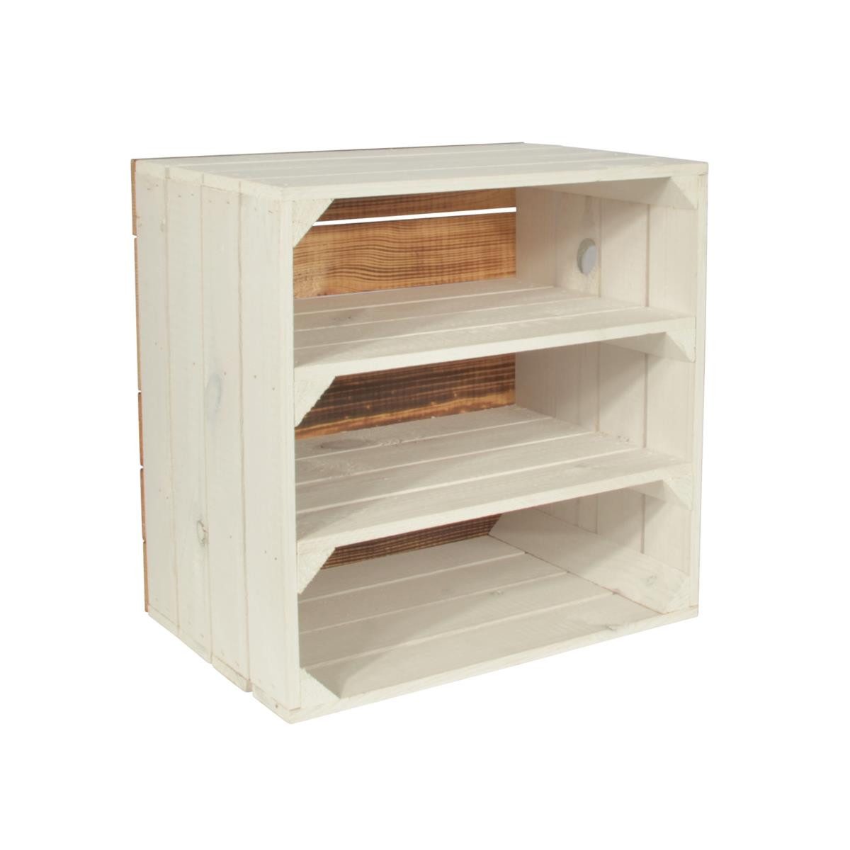 CHICCIE Weinregal Wino Flaschenregal aus Holz Greta Weiß 2x Regal, 1-tlg.