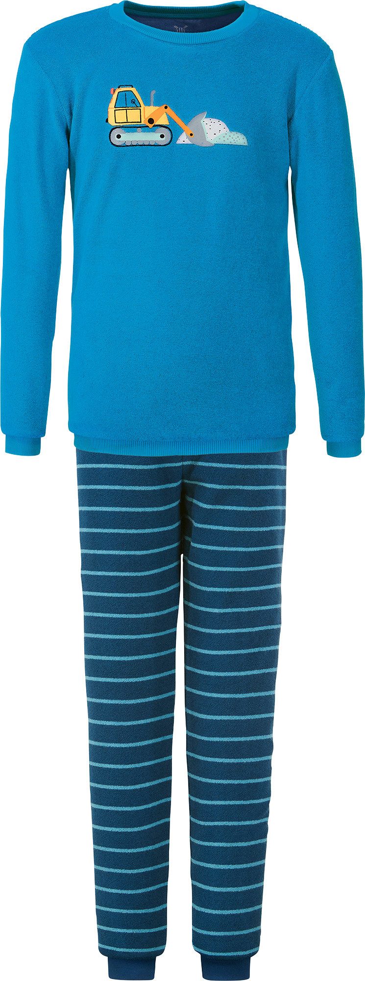 Erwin Müller Pyjama Kinder-Schlafanzug Frottee Streifen