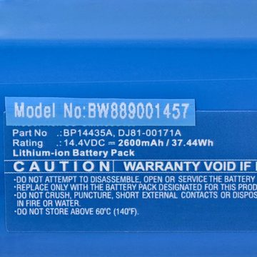 vhbw Ersatz für Samsung DJ81-00171A für Staubsauger-Akku Li-Ion 2600 mAh (14,4 V)