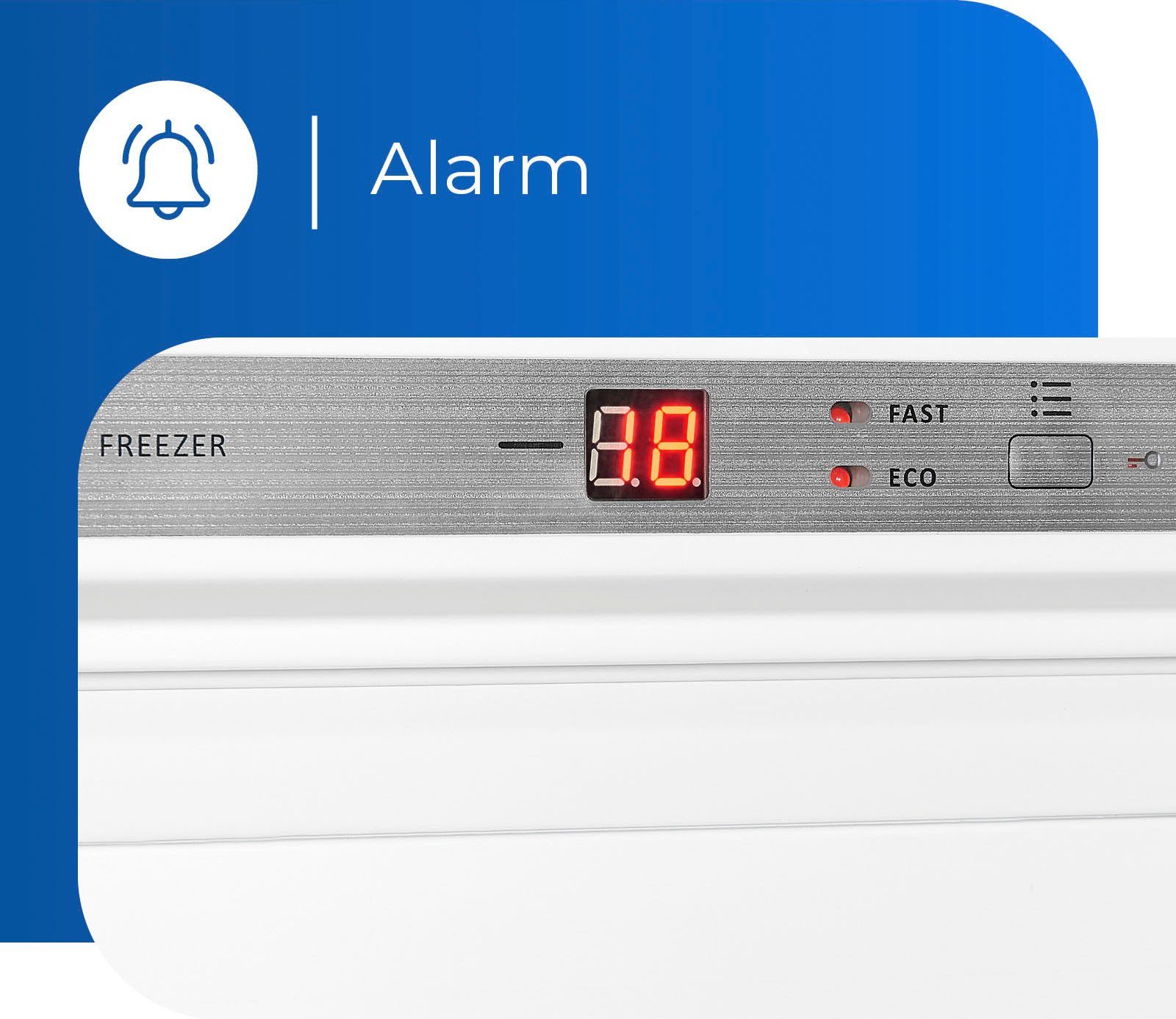 exquisit Gefrierschrank NoFrost GS280-HE-040D, 171 cm hoch, 60 cm breit, 4*-Gefrierschrank No Frost mit LED-Anzeige & praktischem Griff – Bild 4 von 5