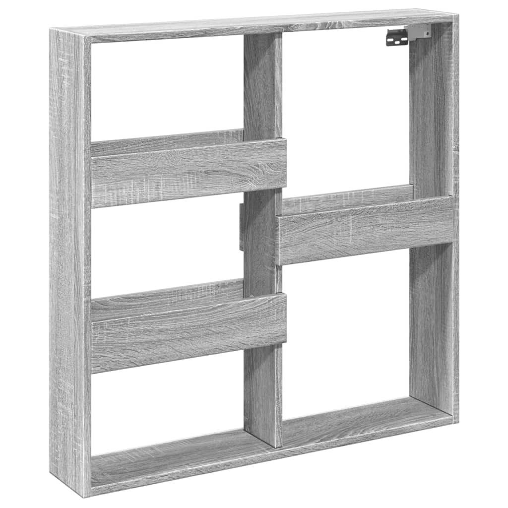 vidaXL Regal Wandschrank Grau Sonoma 80x15x80 günstig online kaufen