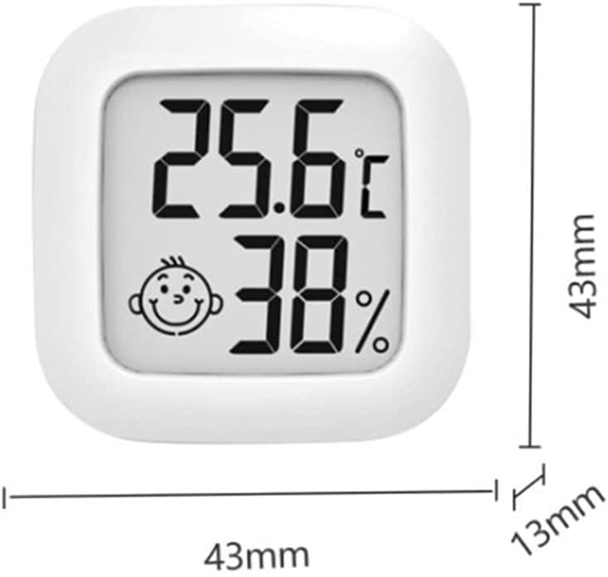 Olotos Raumthermometer Digitales Thermo-Hygrometer Thermometer Temperatur Messgerät 3er-Set