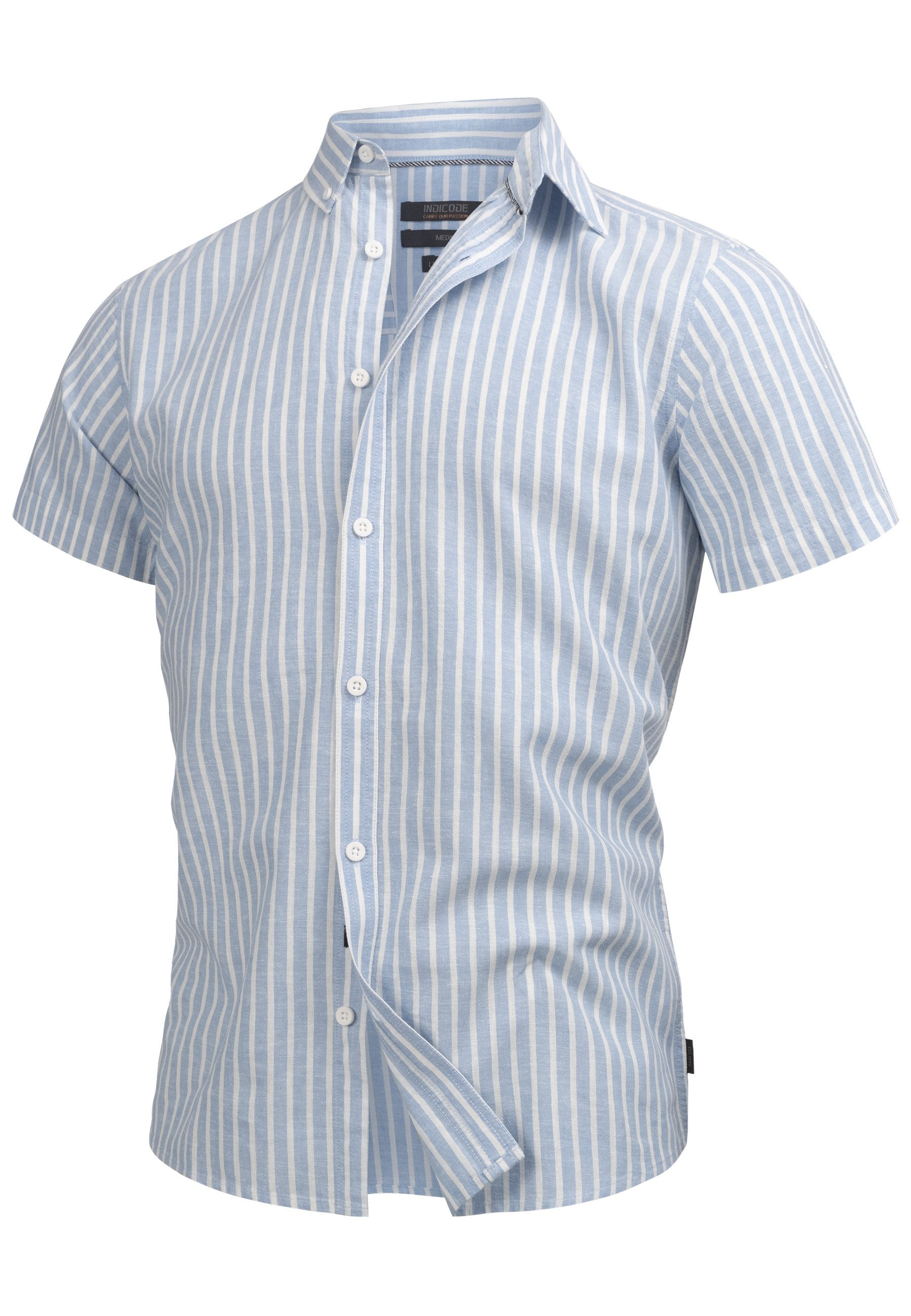Indicode Kurzarmhemd Herren INBravida Herrenhemd Kurzarm aus einem leichtem günstig online kaufen