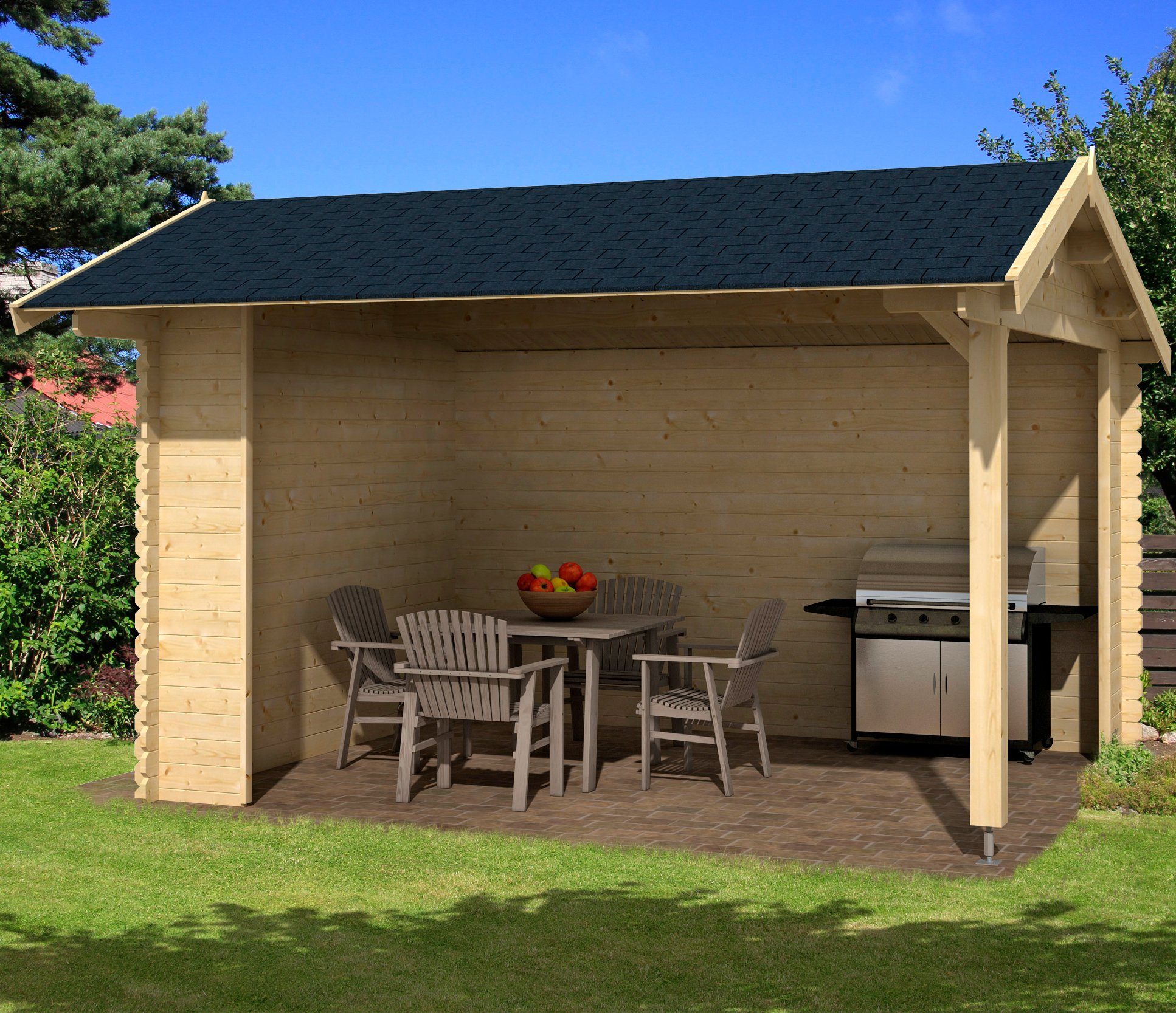 Nordic Holz Gartenhaus »Kirian 300«, BxT 420x389 cm online kaufen OTTO