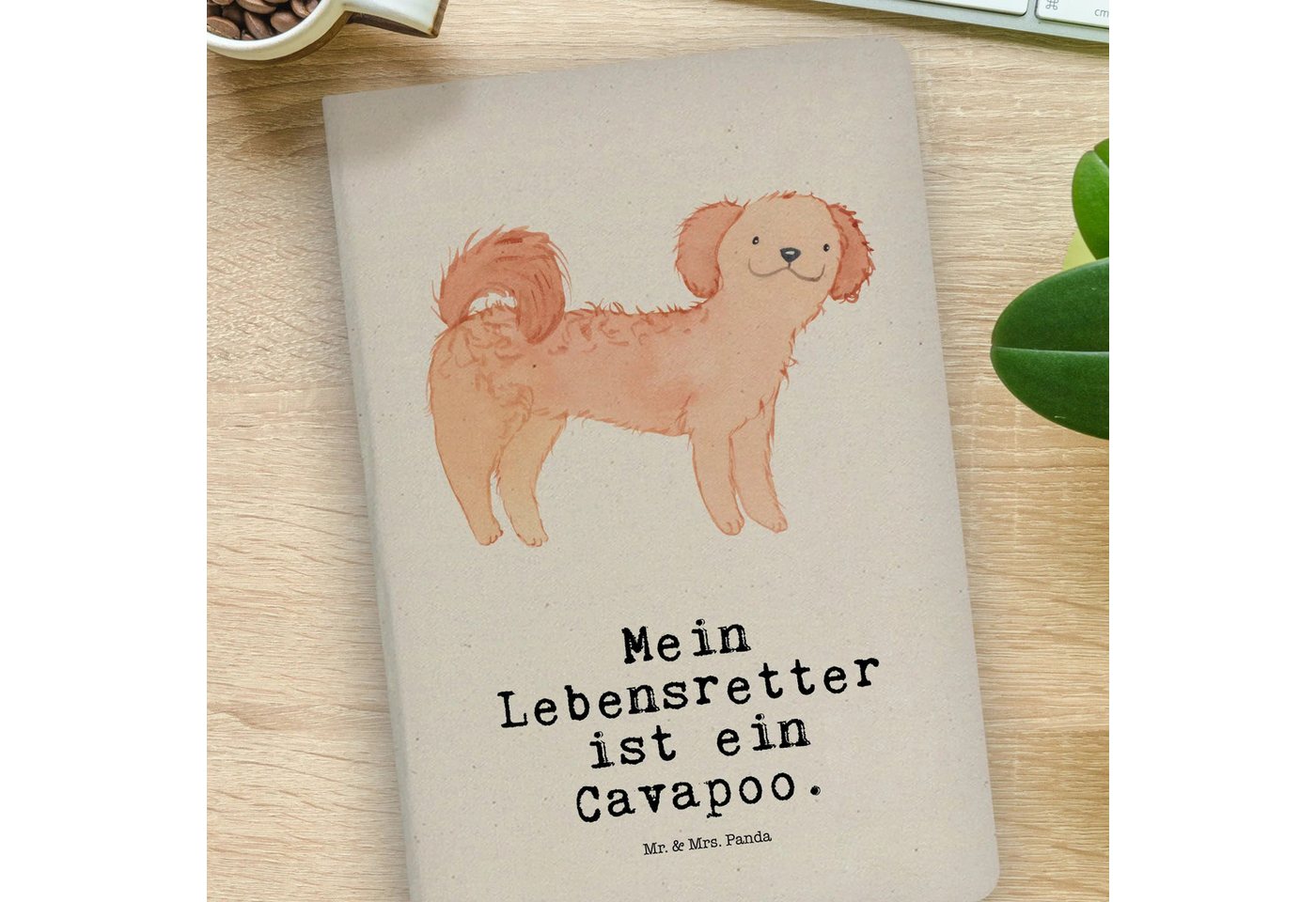 Thumbnail - Mr. & Mrs. Panda Notizbuch Cavapoo Lebensretter - Transparent - Geschenk, Schenken, Cavoodle, St Mr. & Mrs. Panda, Premi...