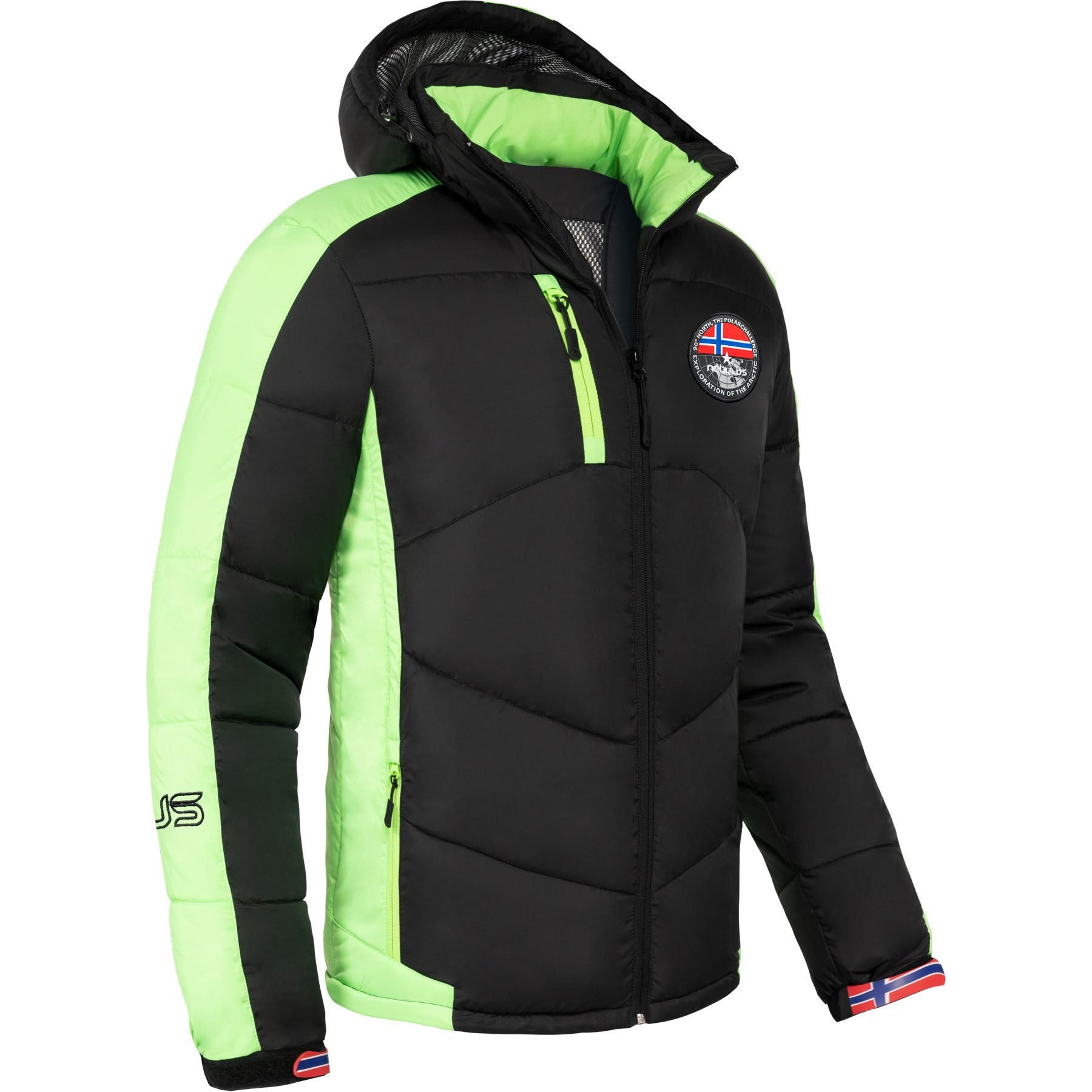 Nebulus Skijacke HILL, P4961 - Herren, schwarz-lime, S