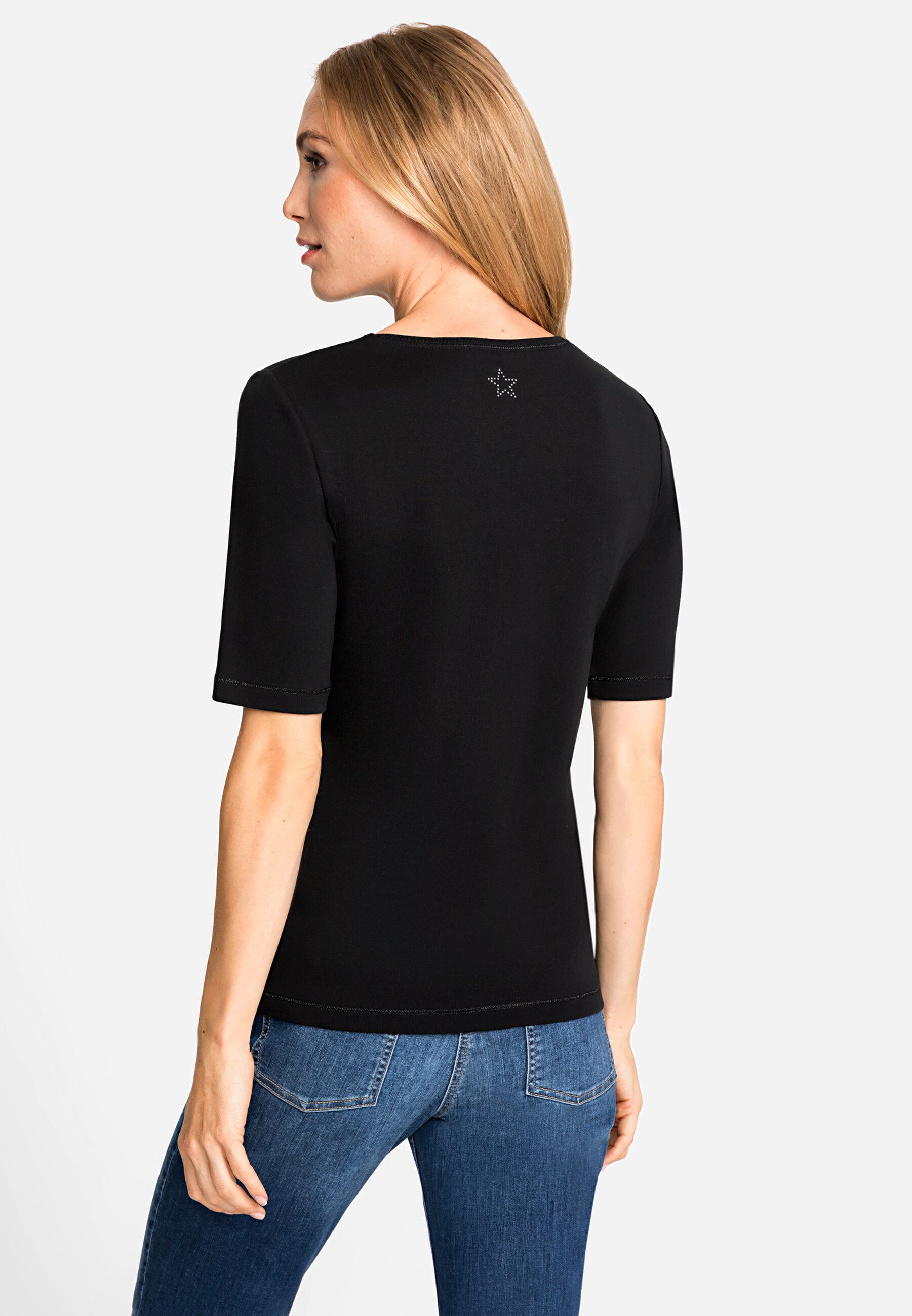 Olsen T-Shirt Shirt mit Rundhalsausschnitt und kurzen Ärmeln