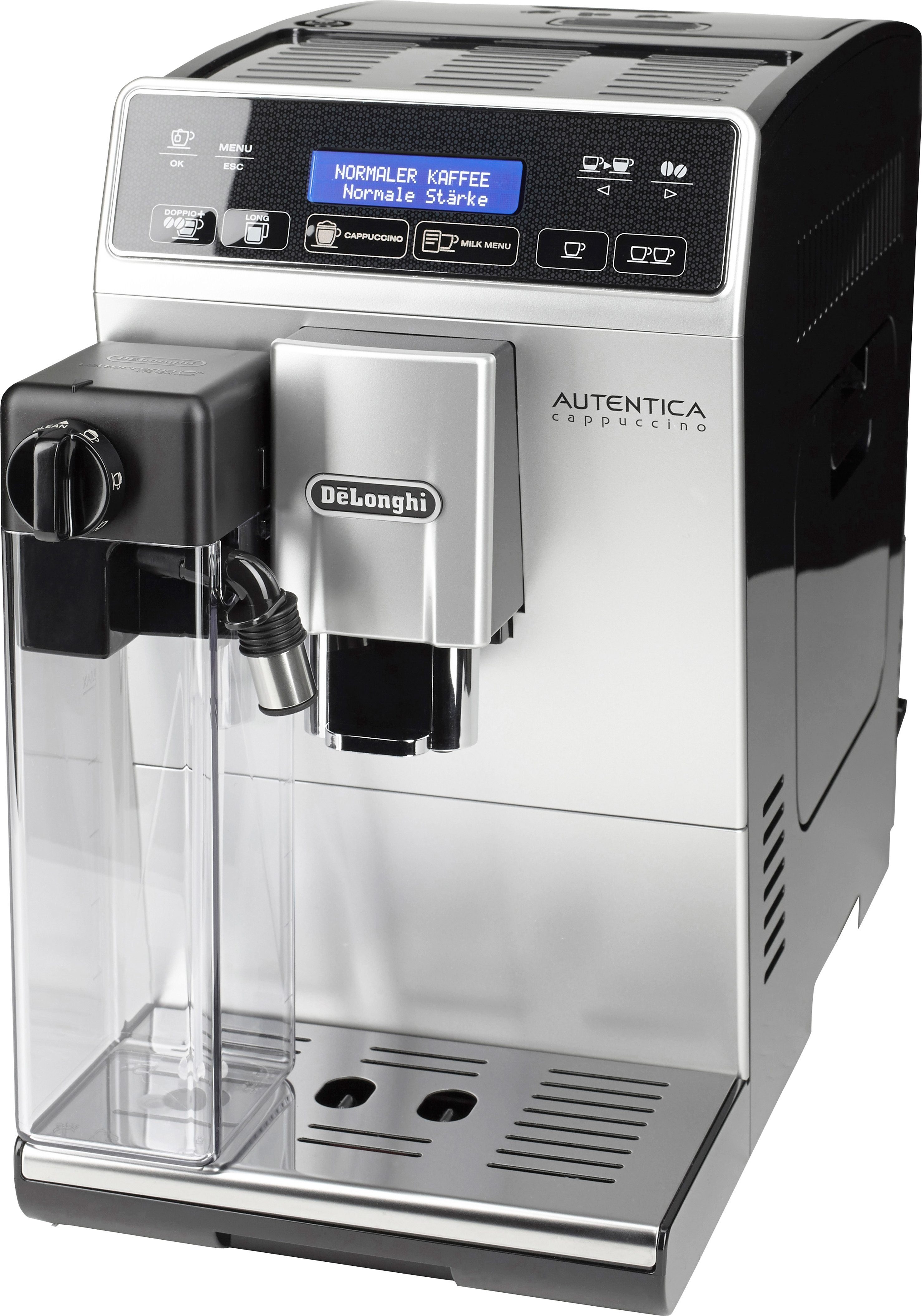 De'Longhi Kaffeevollautomat Autentica Cappuccino ETAM29.660.SB - Superkompakt - nur 19,5 cm breit, LatteCremaMilchsystem, Kegelmahlwerk 13-stufig, automatische Reinigung