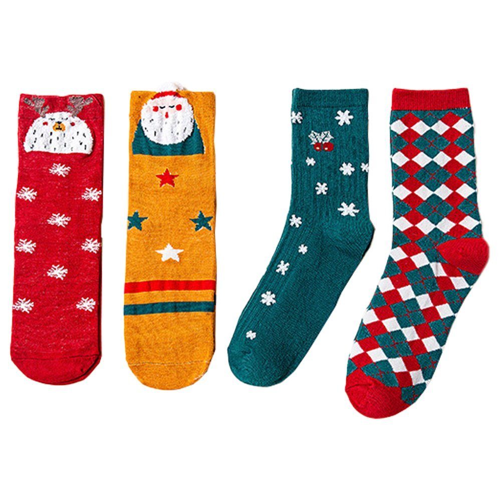 Mmgoqqt Socken »4 Paar Weihnachtssocken Damen Baumwolle Winter Warm  Weihnachten Socken Schneeflocke Socken Weihnachtsgeschenke Für Frauen«  online kaufen | OTTO