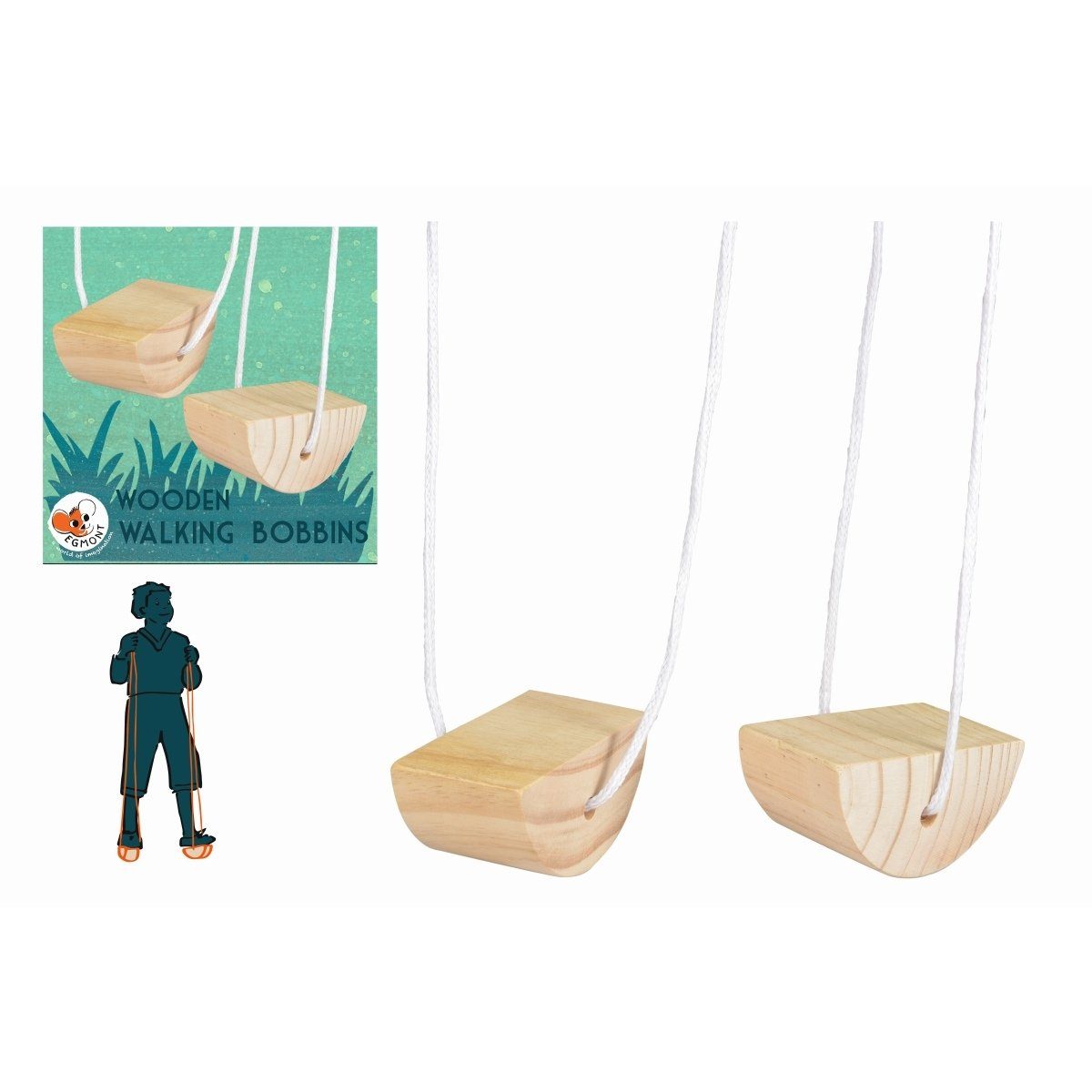 Balancetrainer Holzstelzen mit Schnur Lernspiel Gleichgewichtssinn