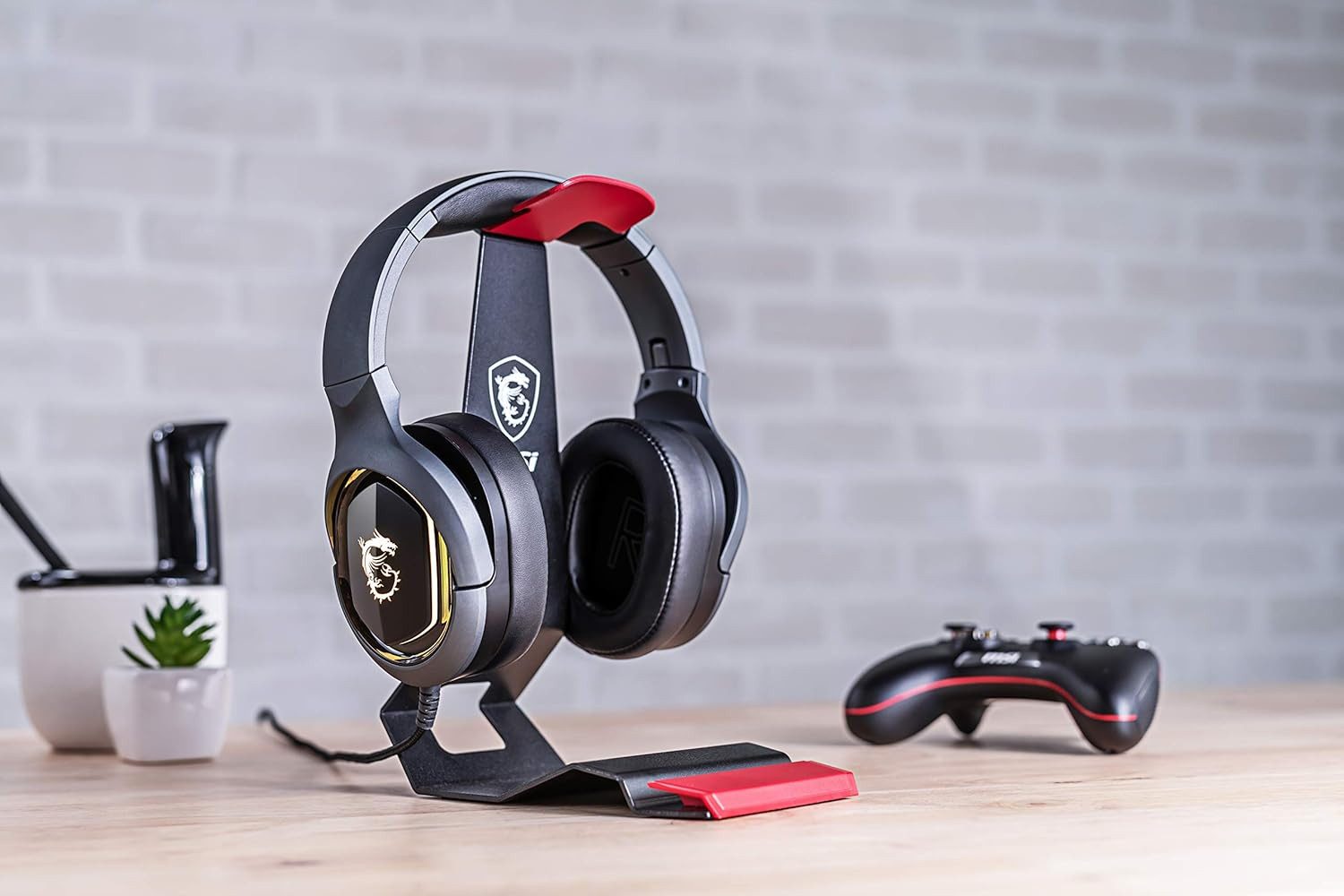 MSI Kopfhörerständer MSI Immerse HS01 Gaming Headset Ständer (Metall, 175 x 103 x 245 mm)
