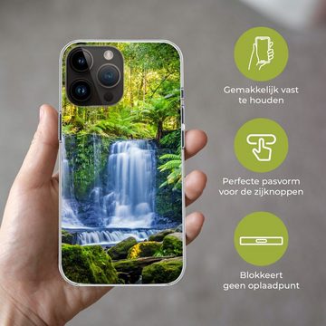 MuchoWow Handyhülle Dschungel - Wasserfall - Australien - Pflanzen - Natur, Handyhülle Telefonhülle Apple iPhone 14 Pro Max