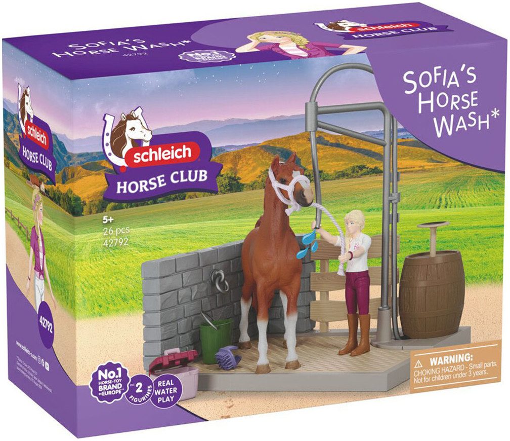 Schleich® Spielwelt HORSE CLUB, Sofia's Pferdewaschplatz (42792), (26-tlg)