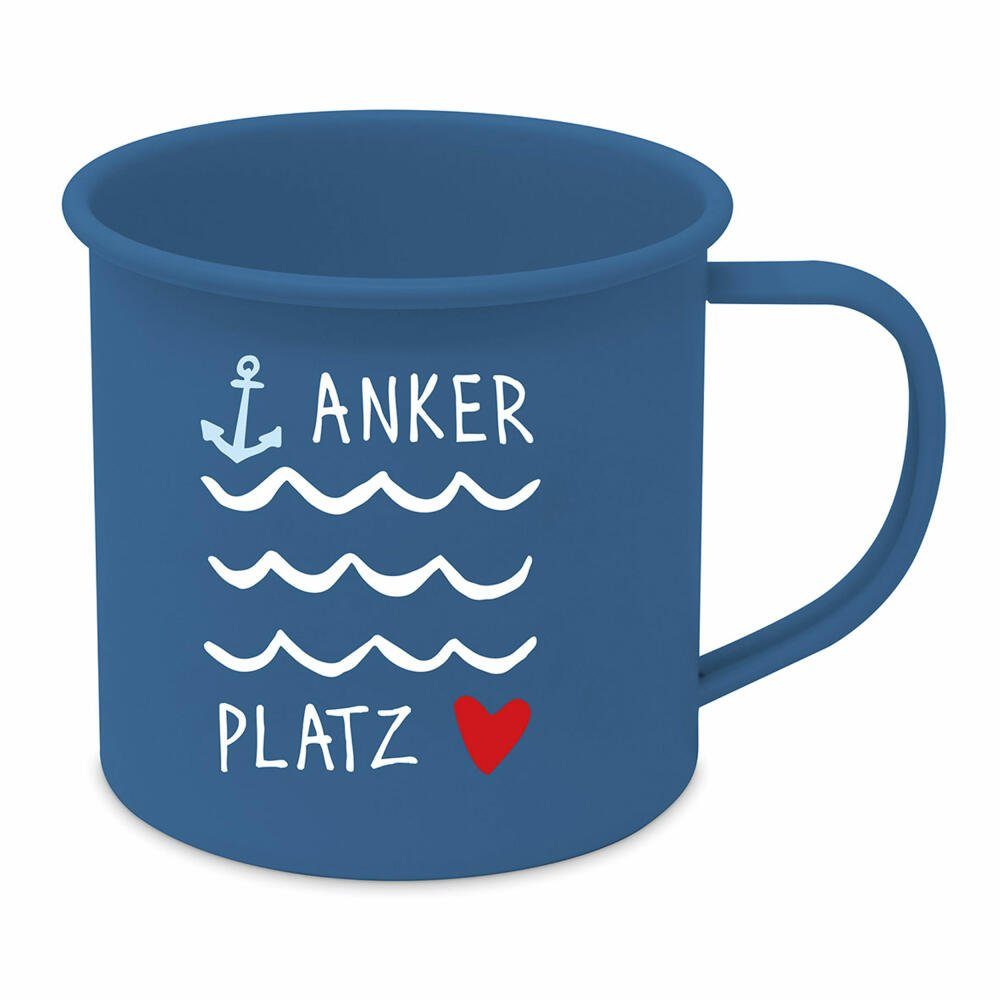 PPD Tasse Seaside Ankerplatz Happy Metal Mug 500 ml, Metall