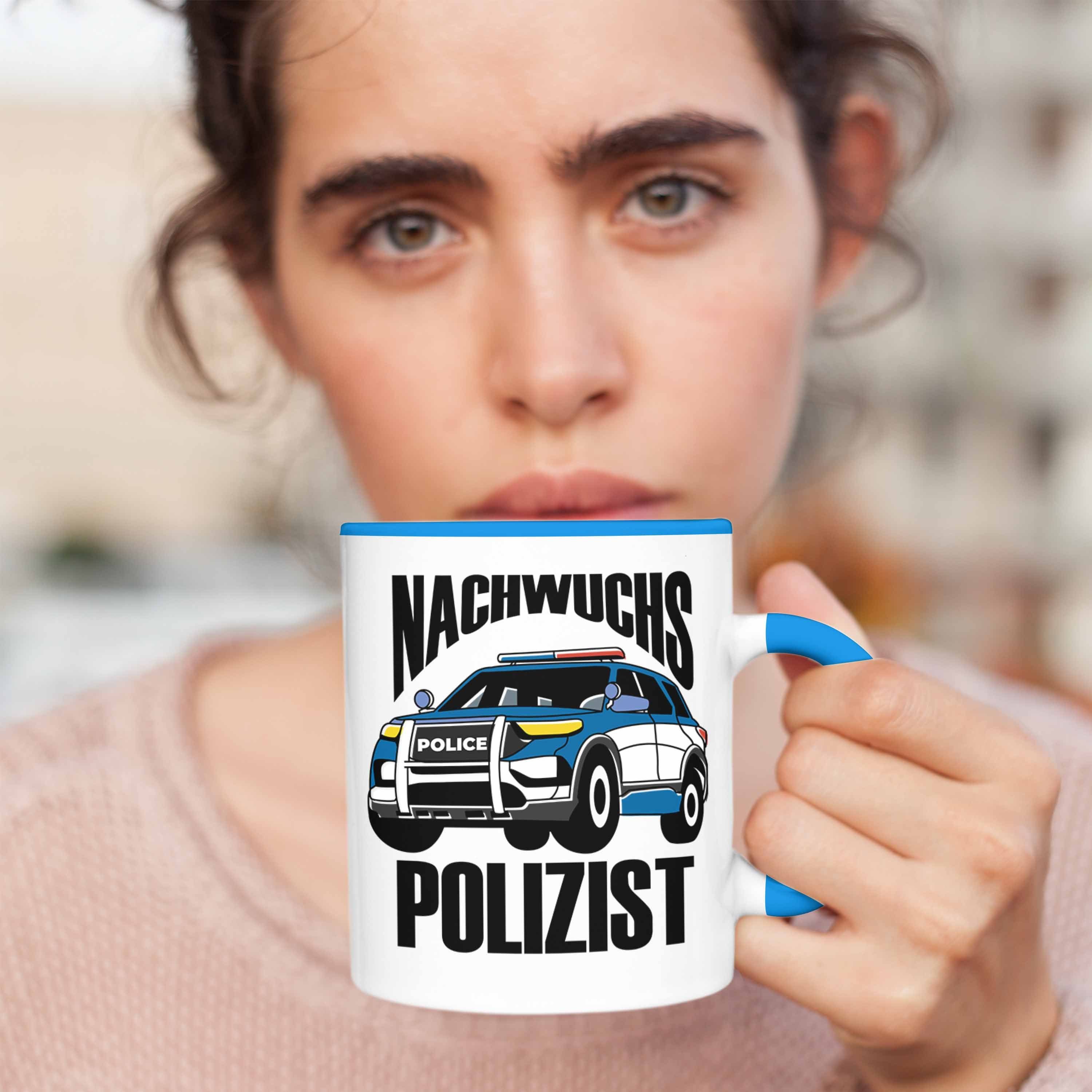Jungs Trendation für kleine Sch Geschenk Einschulung Blau Polizist" Tasse - "Nachwuchs Tasse