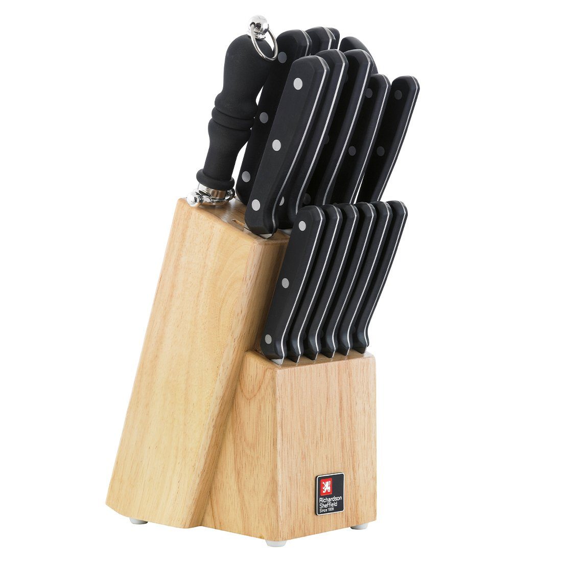 Richardson Sheffield Messerblock CUCINA (15tlg), Bambusblock, Klinge: 3Cr14, inklusive 7 Messer, 6 Steakmesser, 1 Gabel
