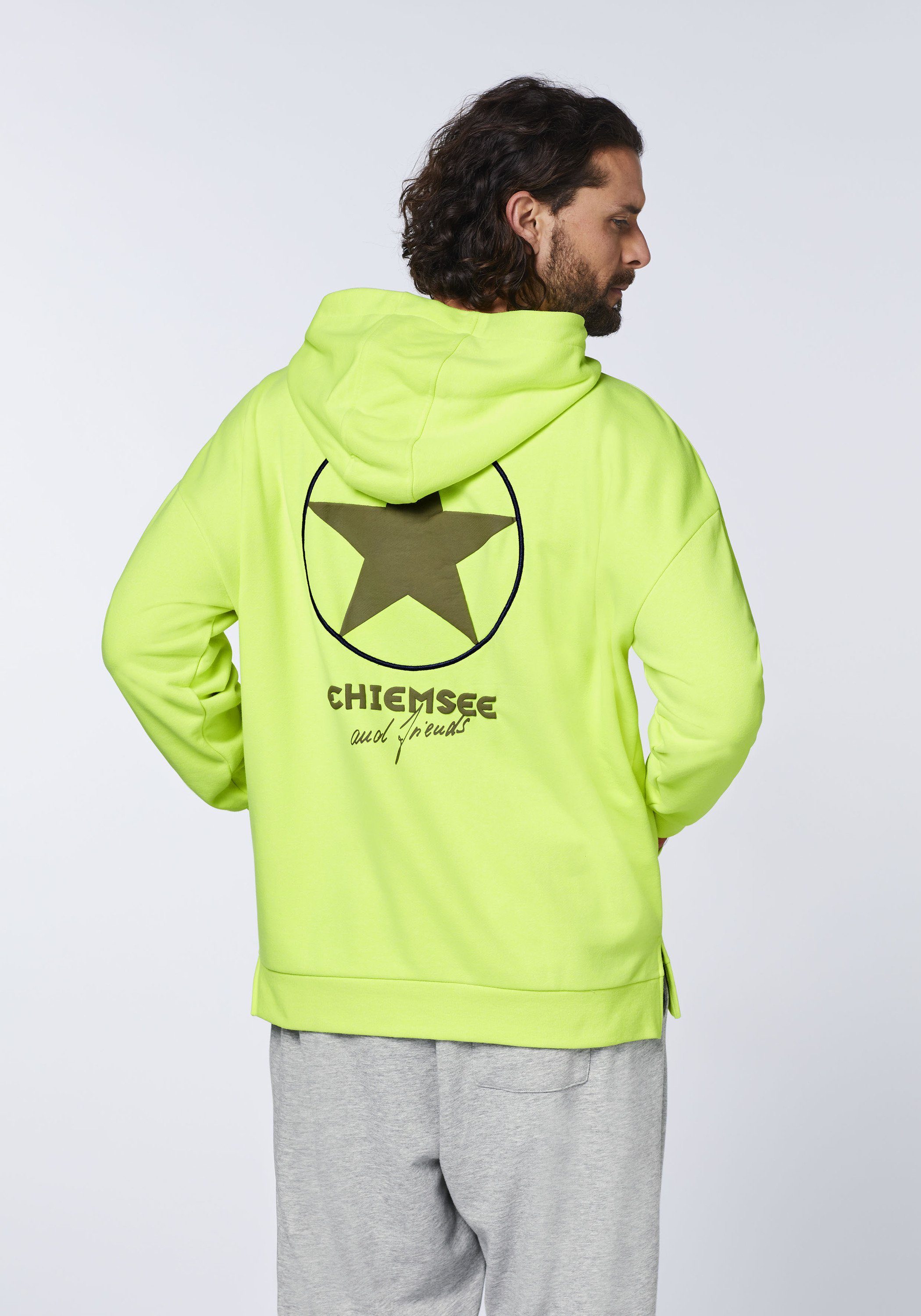 Print Stitching Yellow mit 1 Hoodie Safety Kapuzensweatshirt 13-0630 Chiemsee und