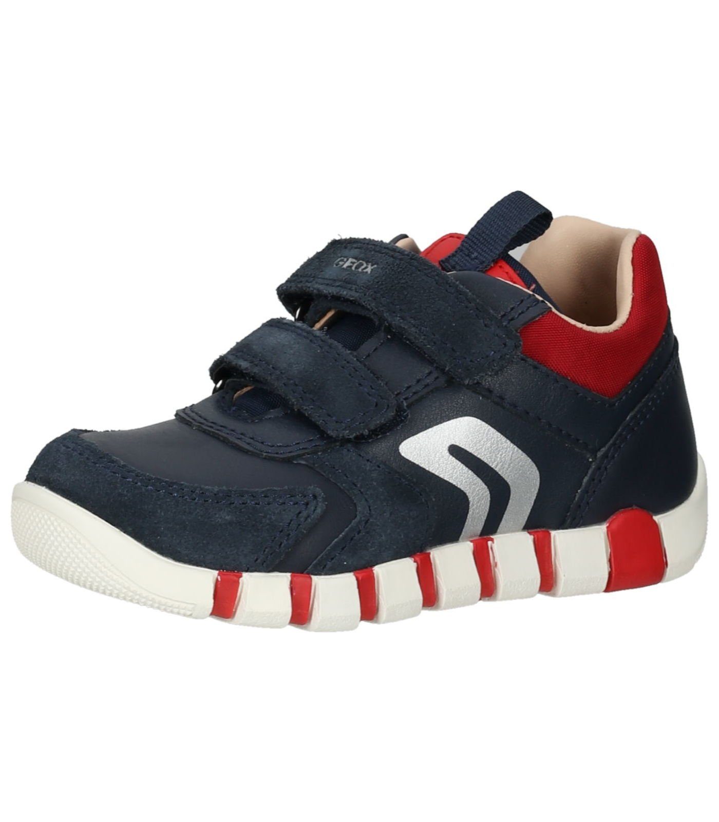 Geox Sneaker Leder/Textil Sneaker Navy Rot