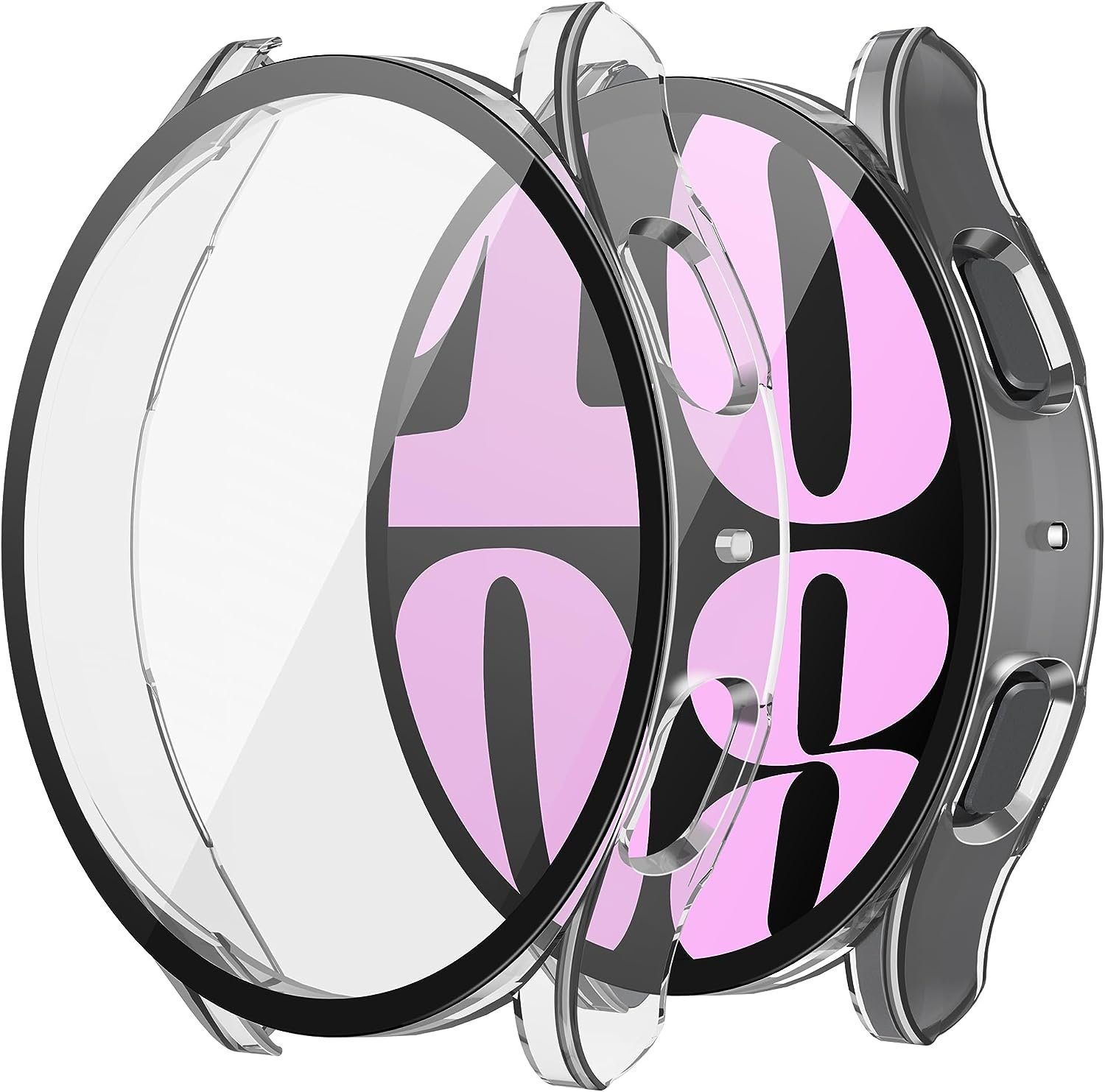 MSM Smartwatch-Hülle Hülle für Samsung Galaxy Watch 6 40mm / 44mm Schutzglas Case