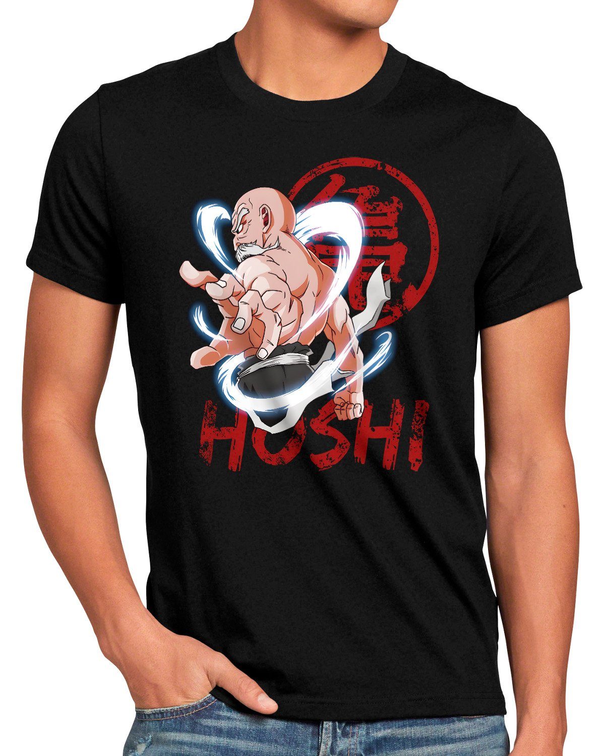 style3 the Roshi breakers Herren dragonball z gt T-Shirt songoku Master Print-Shirt kakarot super