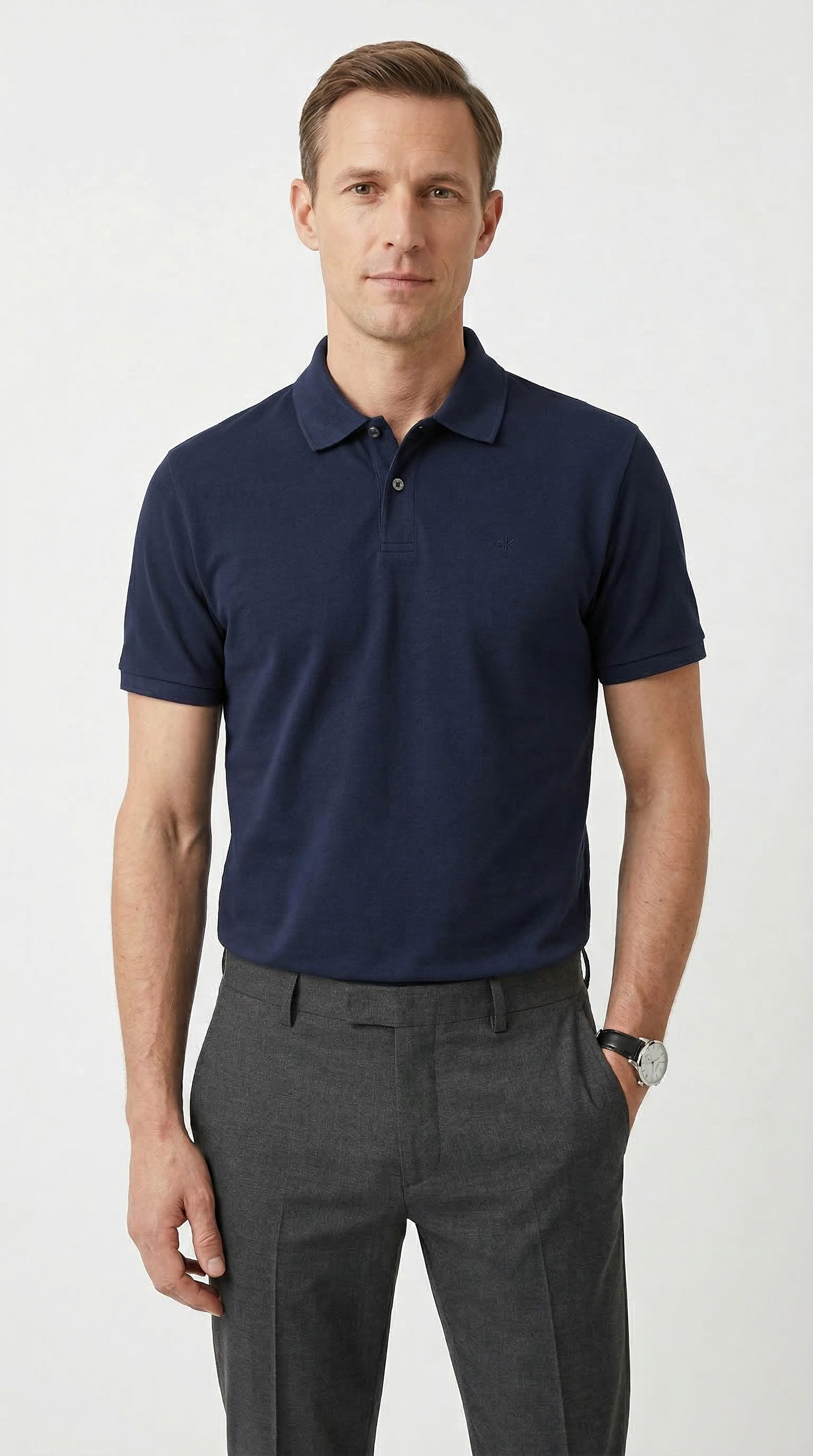 Calvin Klein Poloshirt SS RFND PQ TPPD CLSS Mit Rundhalsausschnitt